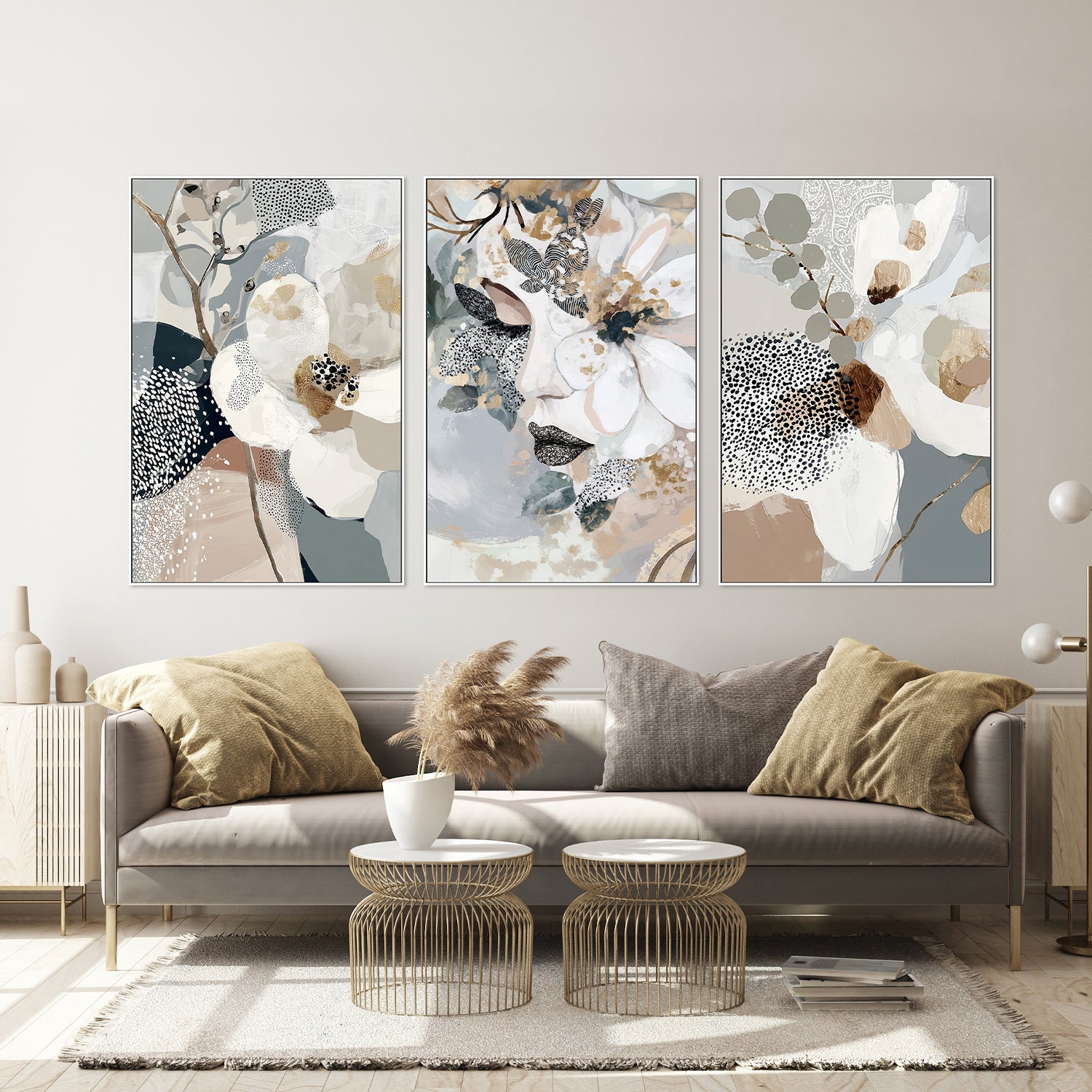 wall-art-print-canvas-poster-framed-Fae, Style A, B & C, Set Of 3-7