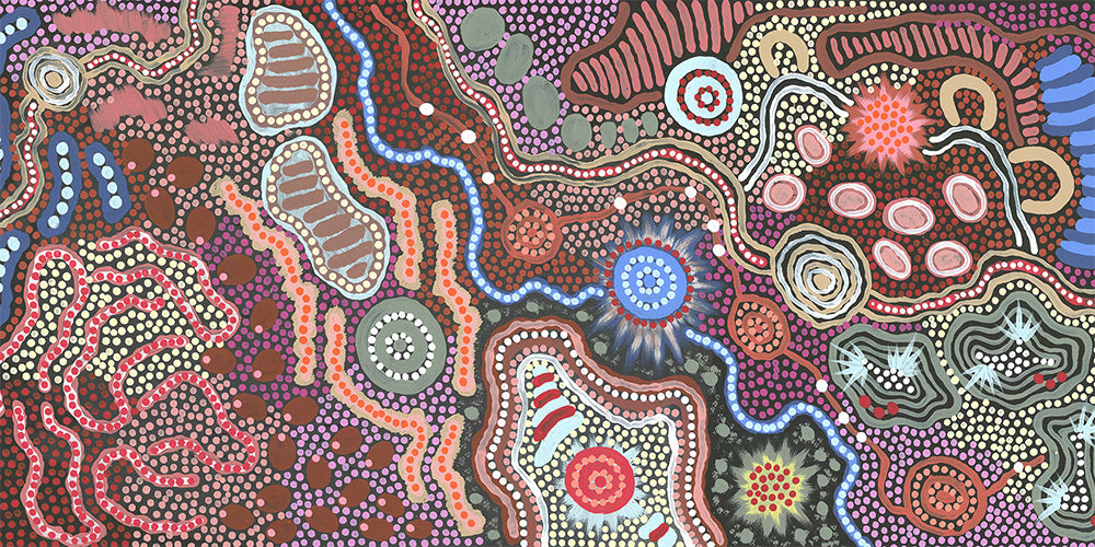 wall-art-print-canvas-poster-framed-Family by the waterhole-1