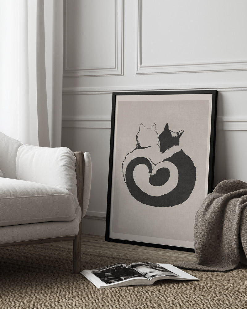 wall-art-print-canvas-poster-framed-Feline Yin Yang-10