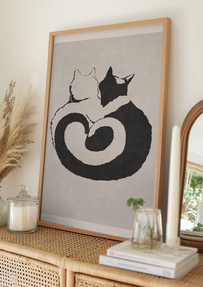 wall-art-print-canvas-poster-framed-Feline Yin Yang-11