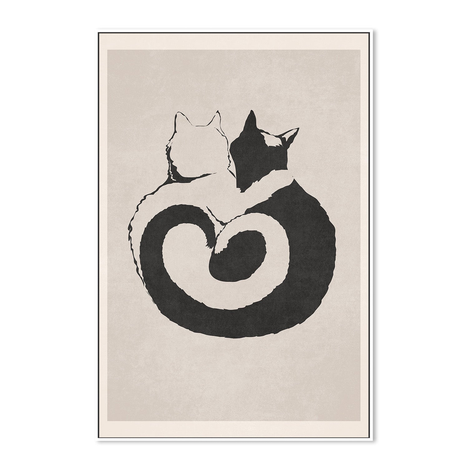 wall-art-print-canvas-poster-framed-Feline Yin Yang-5