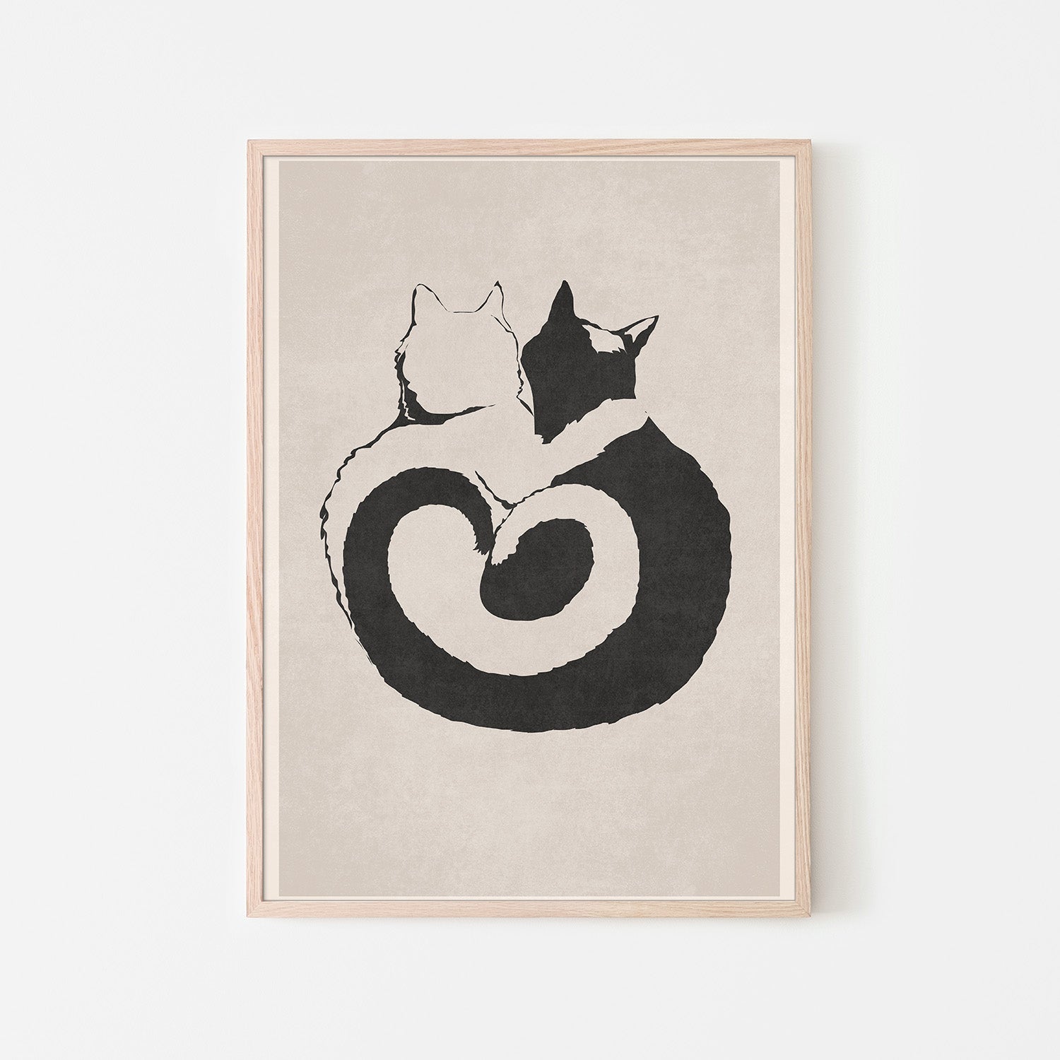 wall-art-print-canvas-poster-framed-Feline Yin Yang-6