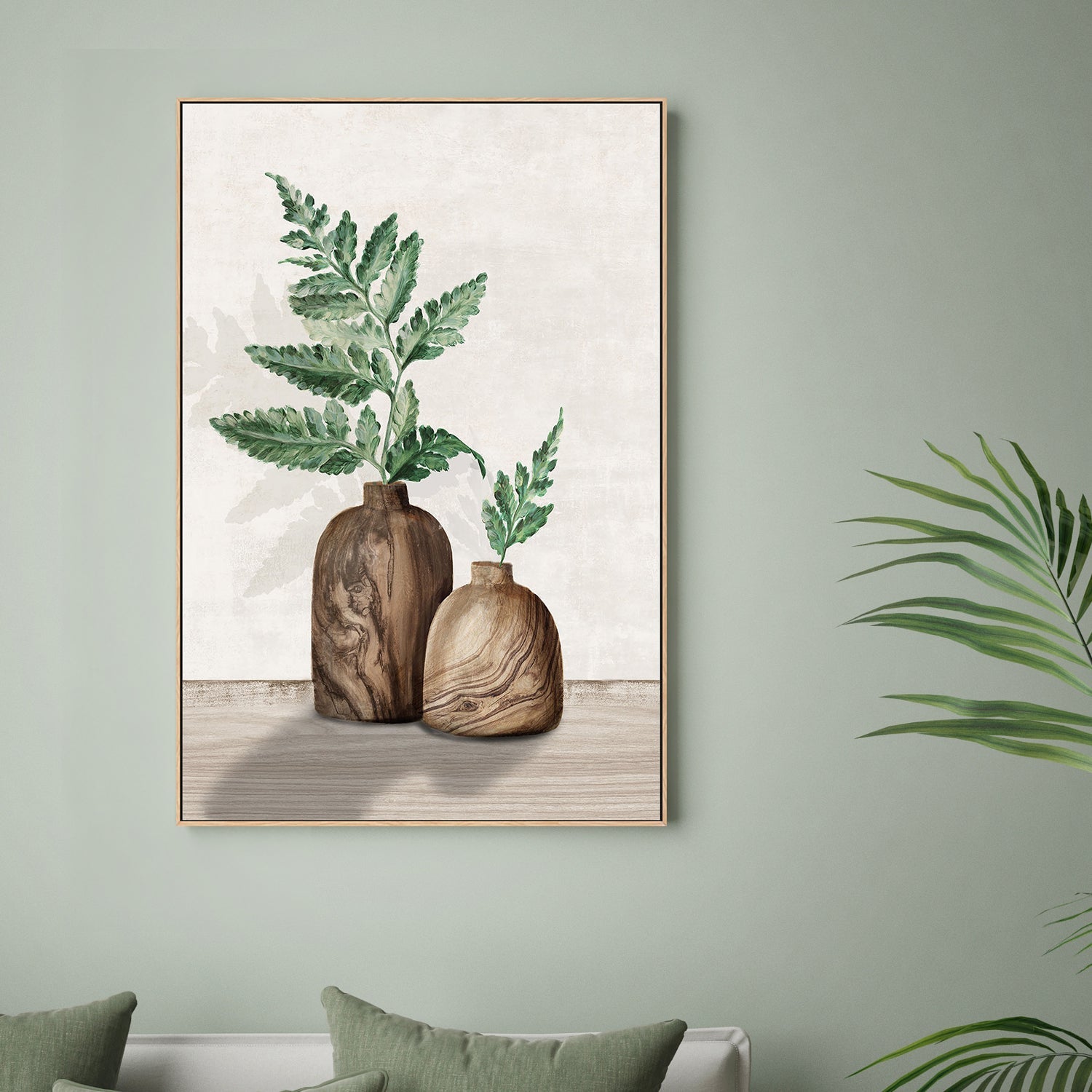 wall-art-print-canvas-poster-framed-Fern And Wood, Style A , By Eva Watts-2