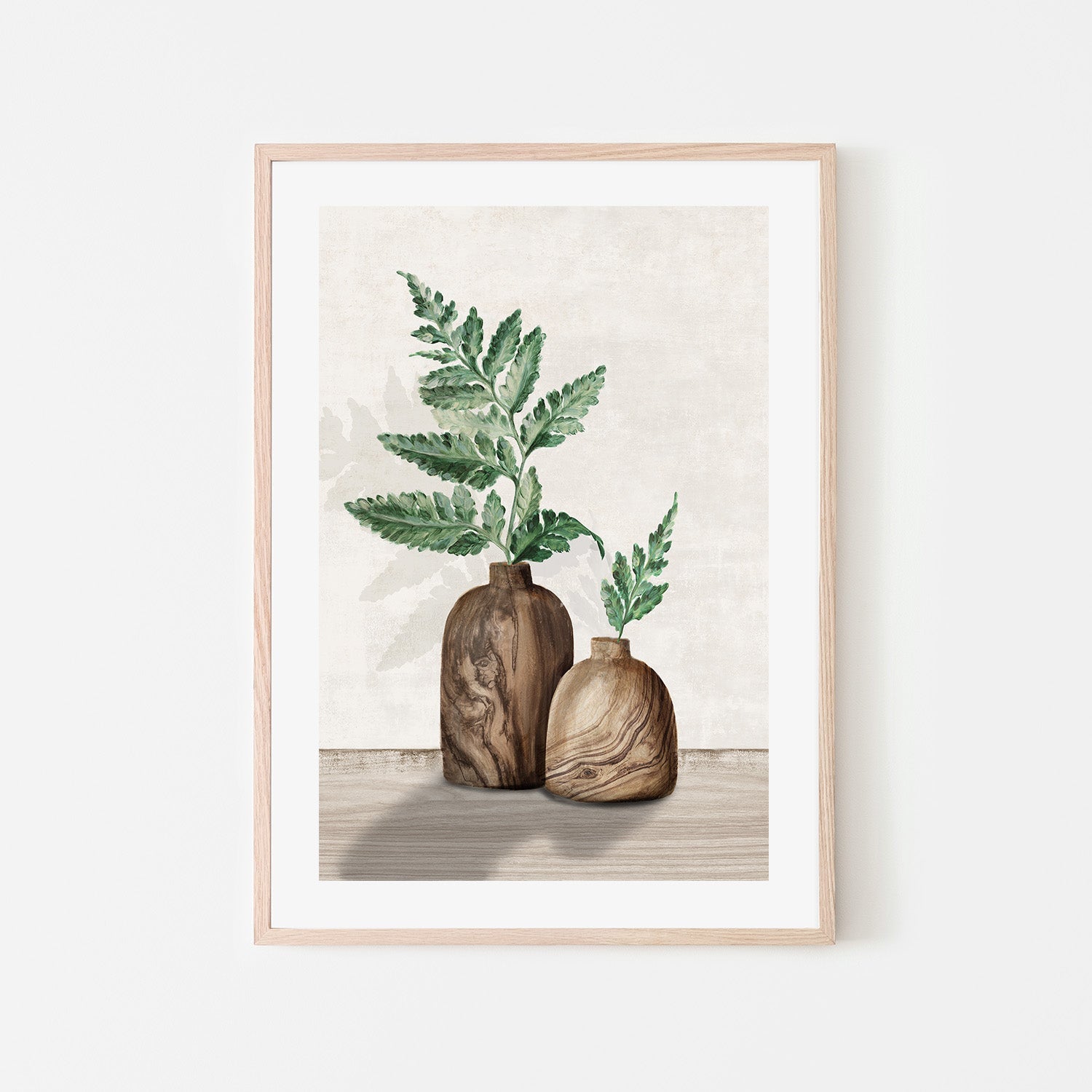 wall-art-print-canvas-poster-framed-Fern And Wood, Style A , By Eva Watts-6