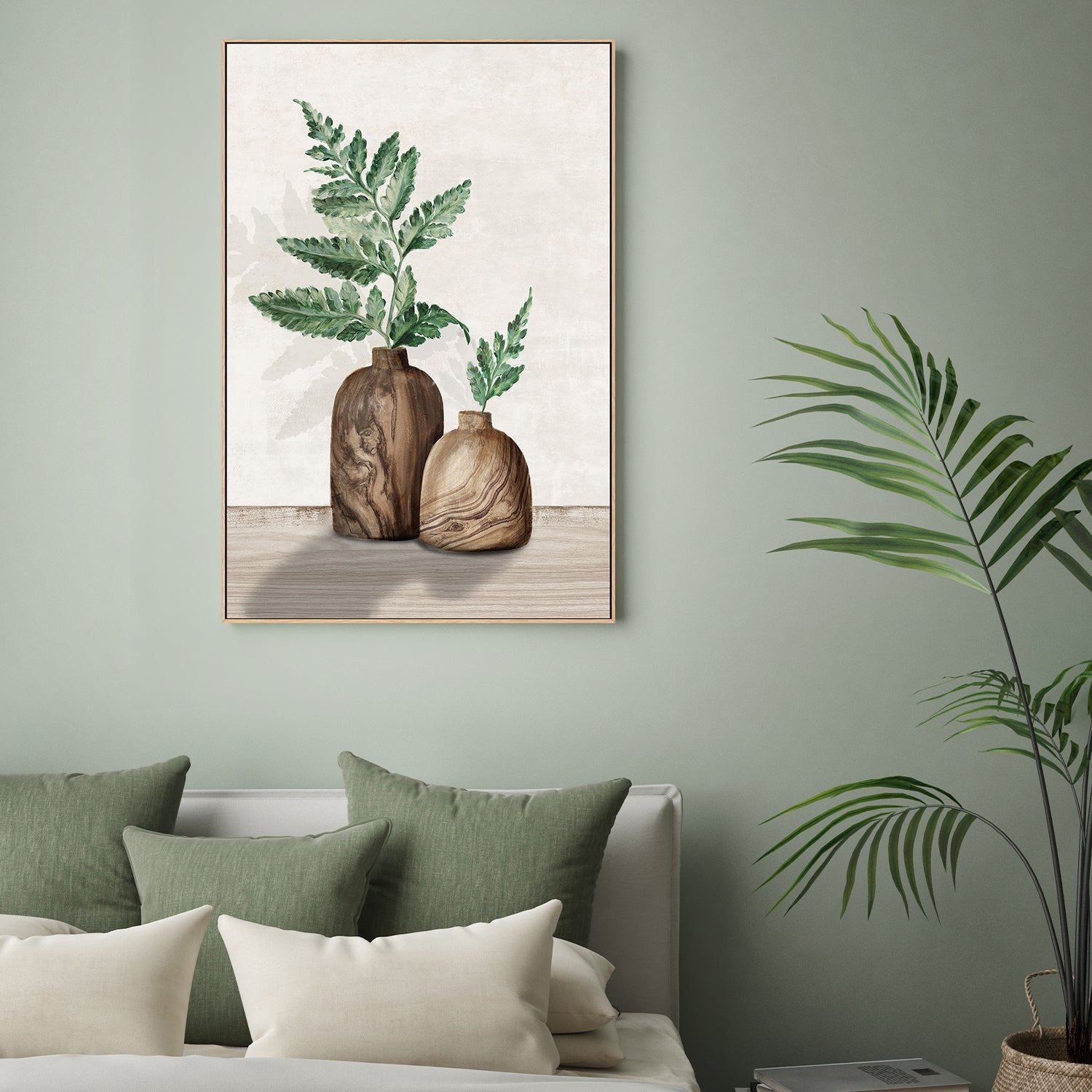 wall-art-print-canvas-poster-framed-Fern And Wood, Style A , By Eva Watts-7