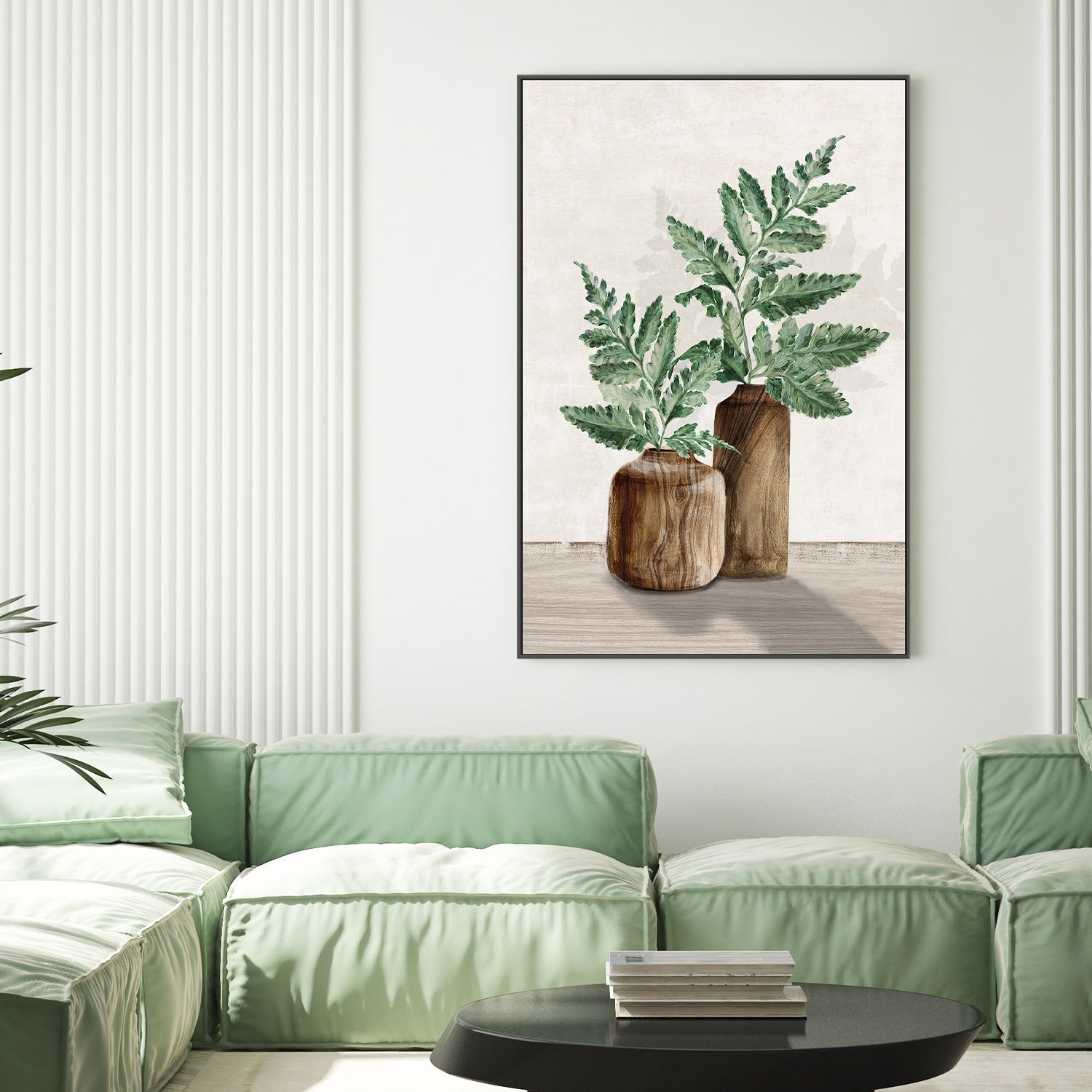wall-art-print-canvas-poster-framed-Fern And Wood, Style B , By Eva Watts-2