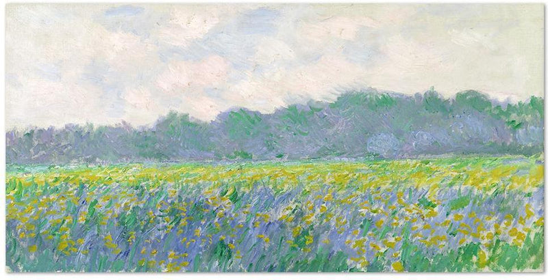 wall-art-print-canvas-poster-framed-Field Of Yellow Irises At Giverny, By Monet-by-Gioia Wall Art-Gioia Wall Art