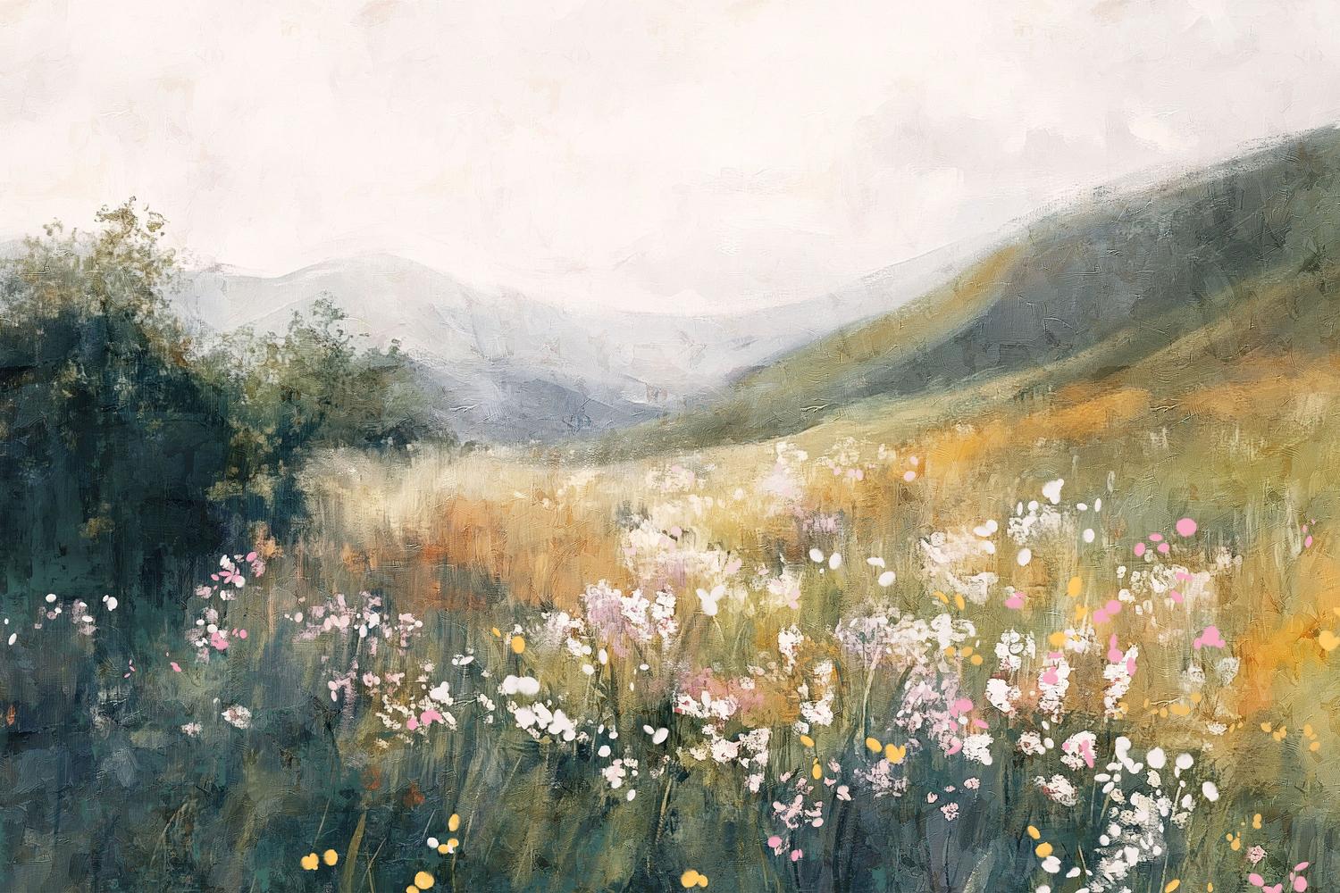 wall-art-print-canvas-poster-framed-Fields of Tranquility, Style A-1