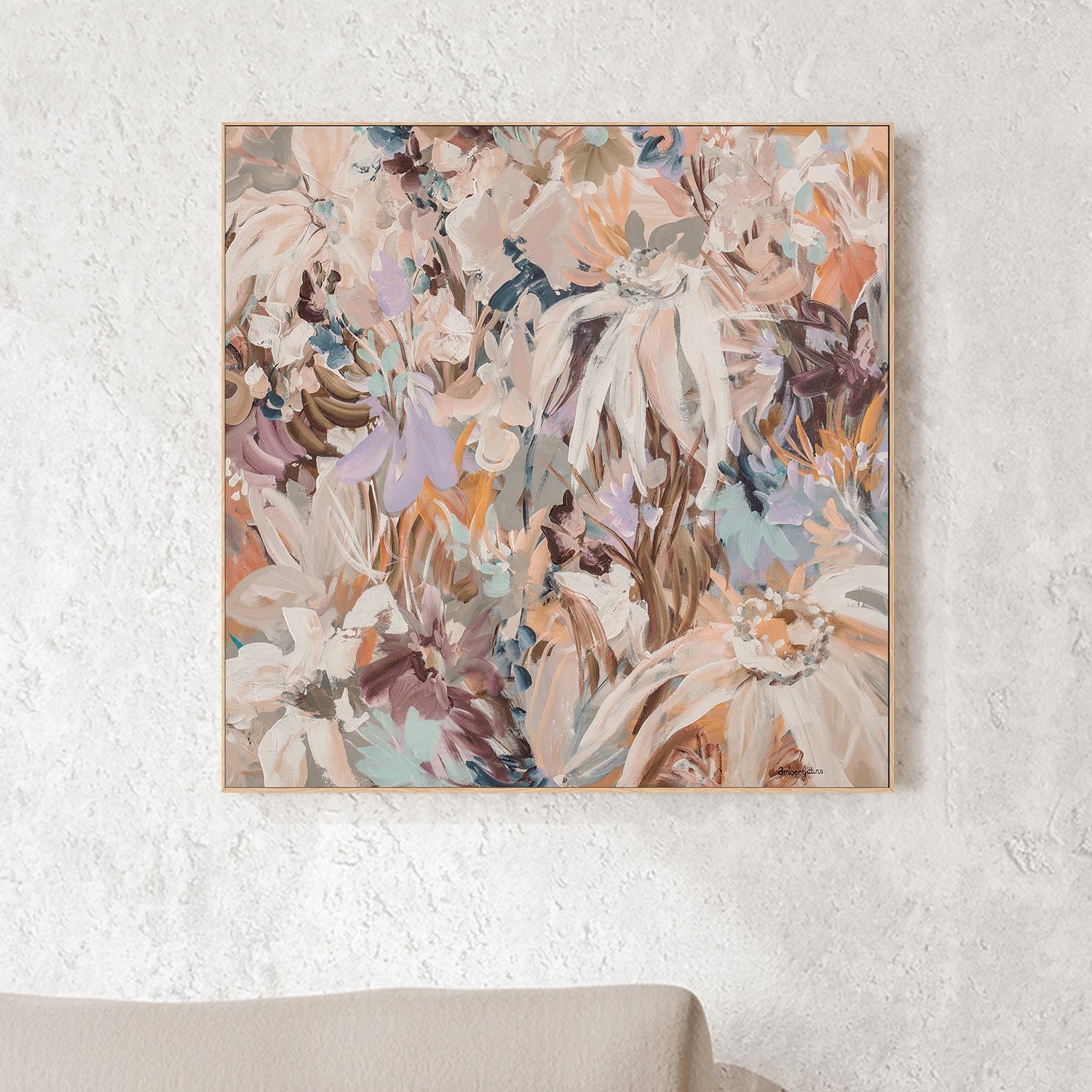 wall-art-print-canvas-poster-framed-Fields of Wildflowers, Mocha Mousse , By Amber Gittins-2