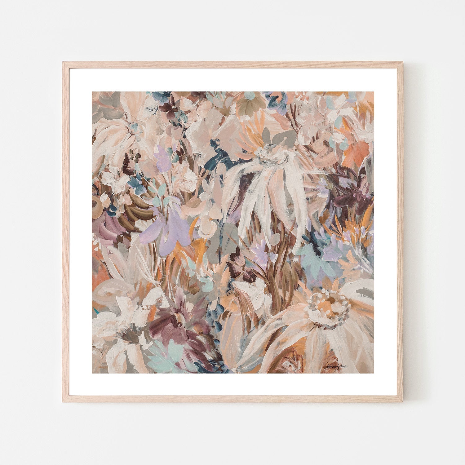 wall-art-print-canvas-poster-framed-Fields of Wildflowers, Mocha Mousse , By Amber Gittins-6