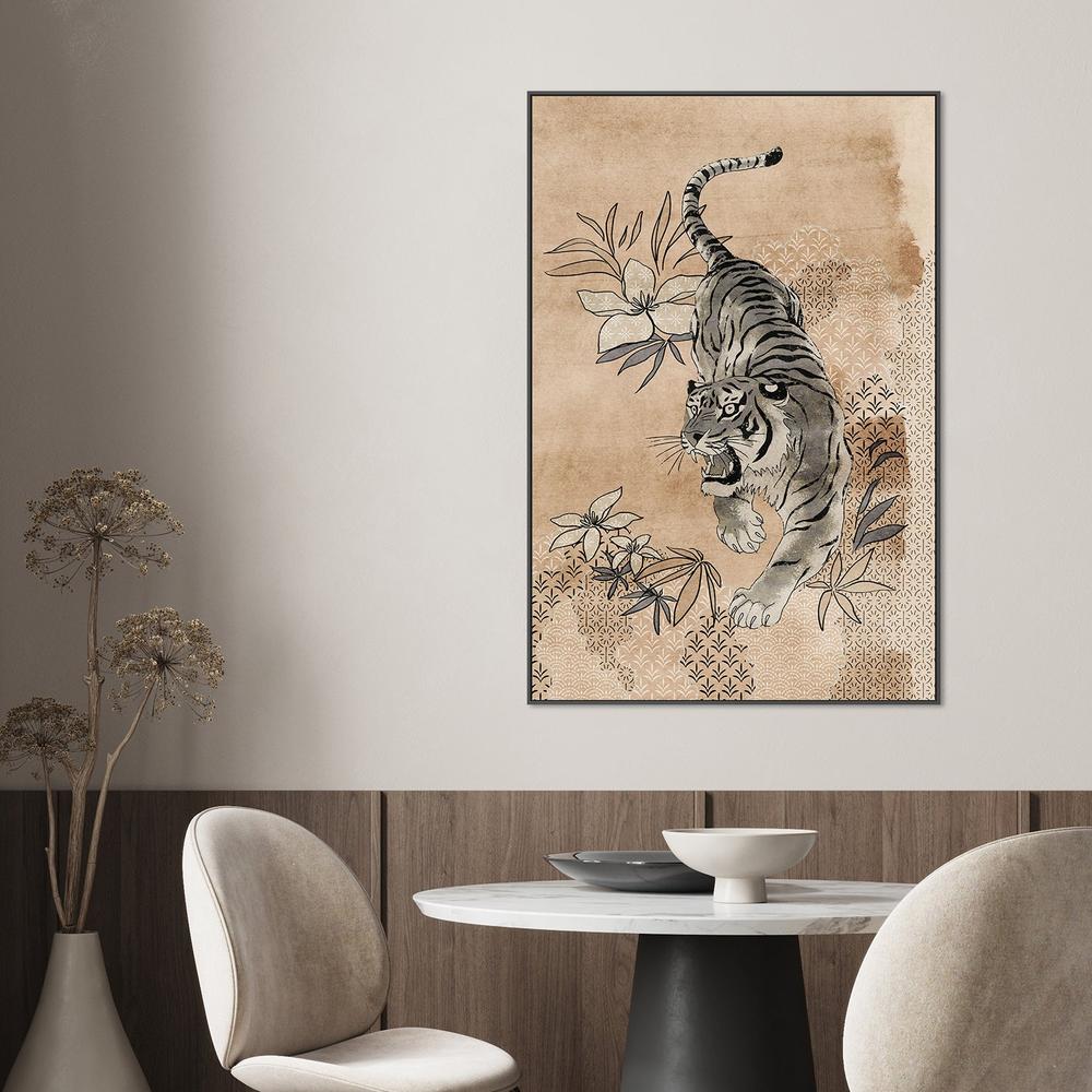 wall-art-print-canvas-poster-framed-Fierce Sumi Tiger-2