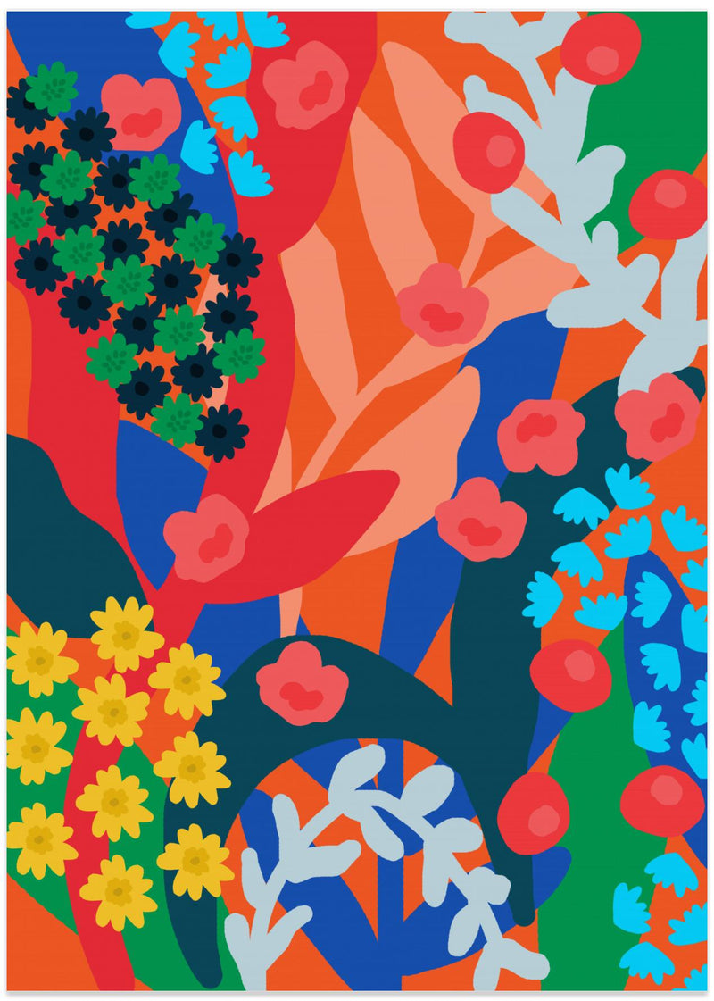 wall-art-print-canvas-poster-framed-Fiesta of Flowers , By Rafaela Mascaro-1