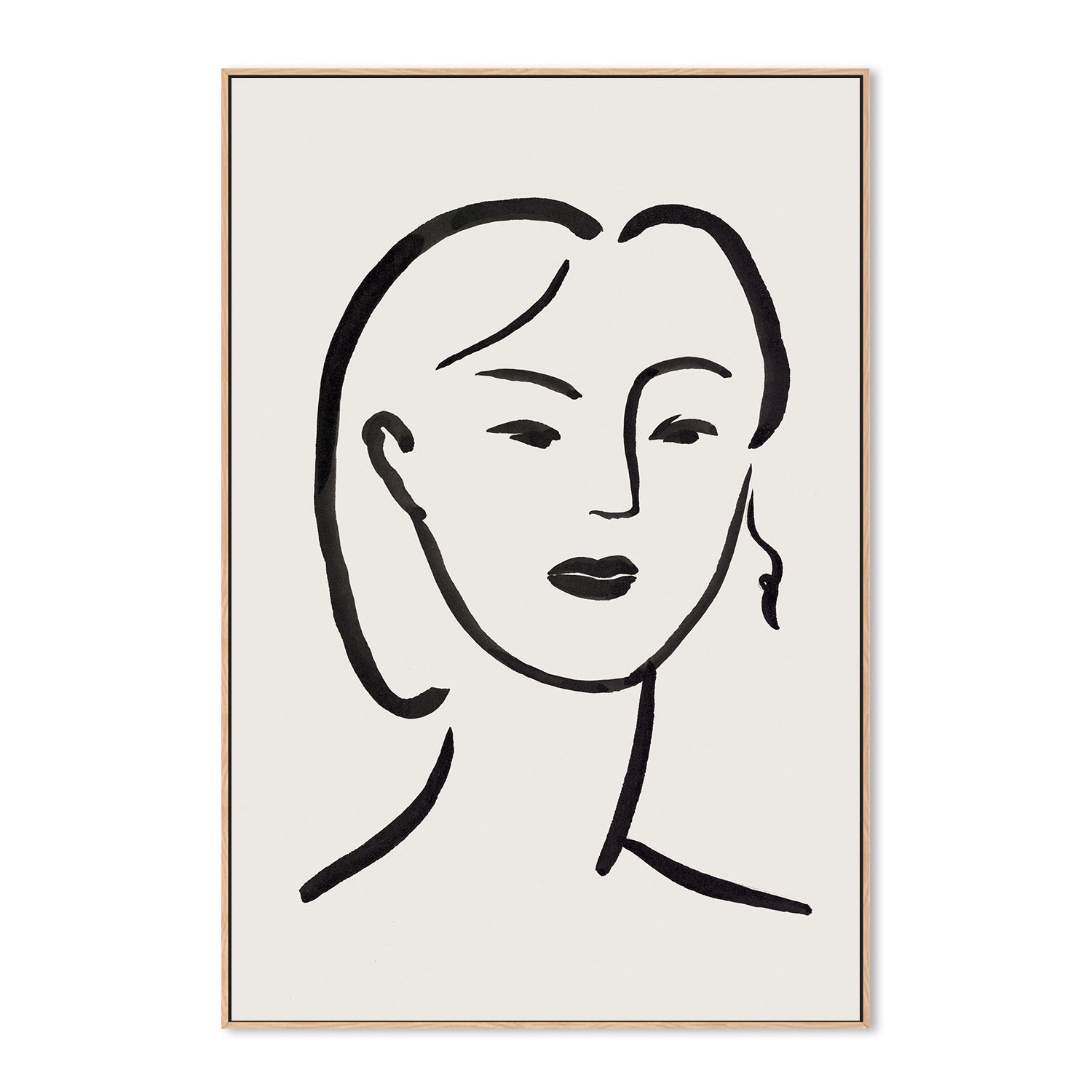 wall-art-print-canvas-poster-framed-Figurative Face, Style B-4