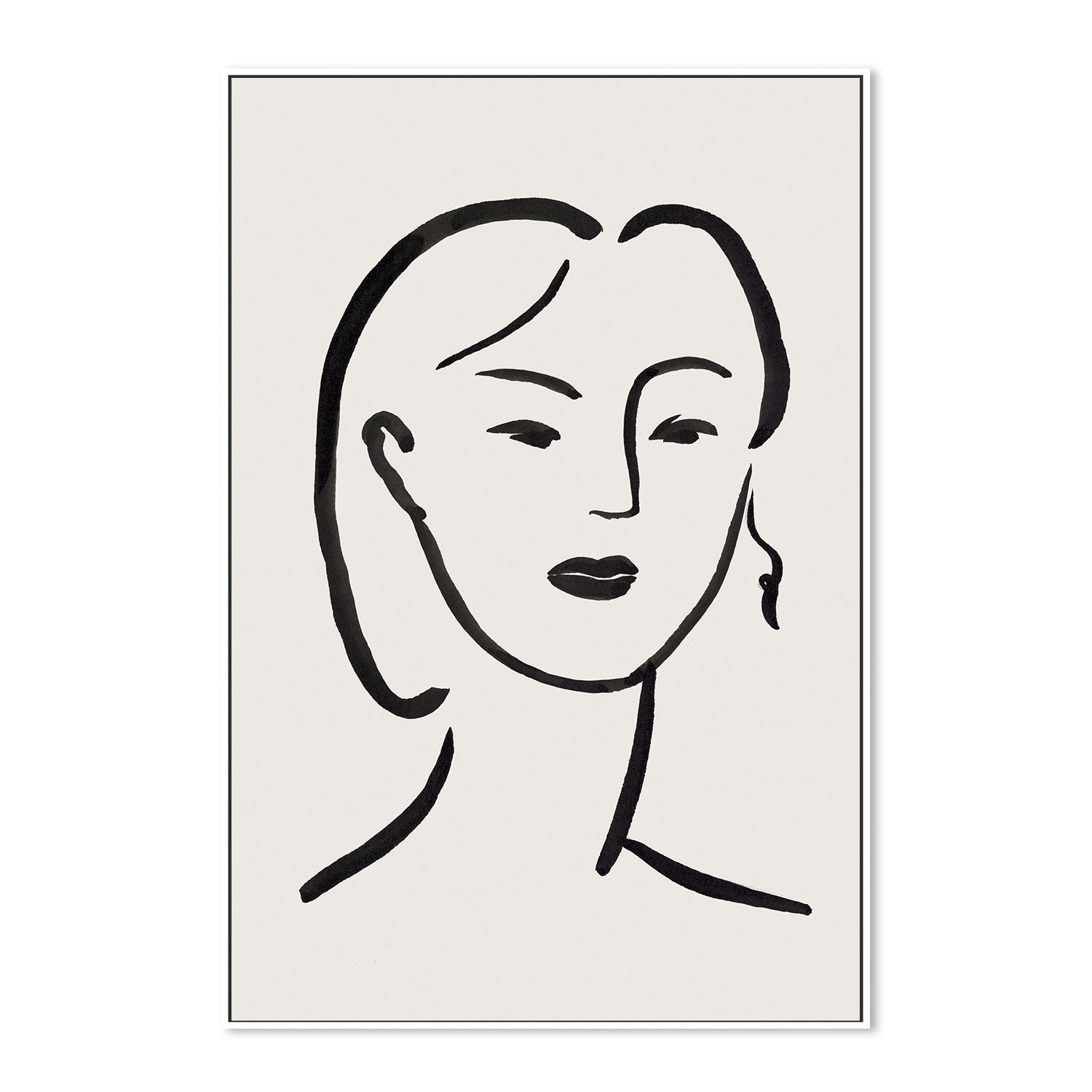 wall-art-print-canvas-poster-framed-Figurative Face, Style B-5