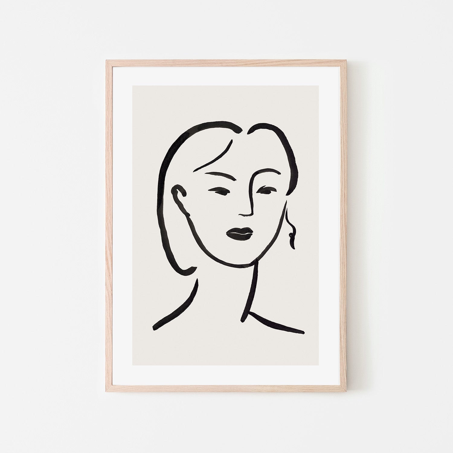 wall-art-print-canvas-poster-framed-Figurative Face, Style B-6