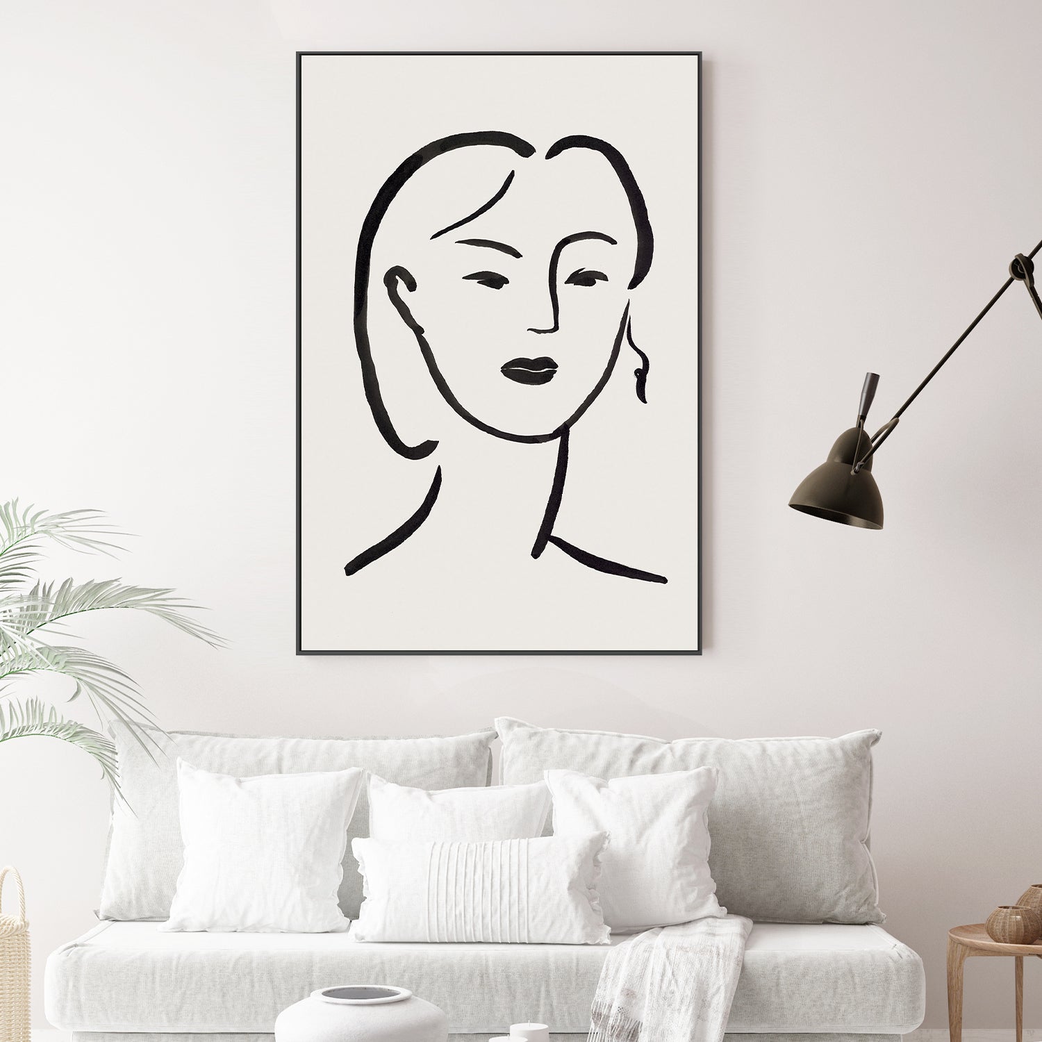 wall-art-print-canvas-poster-framed-Figurative Face, Style B-7