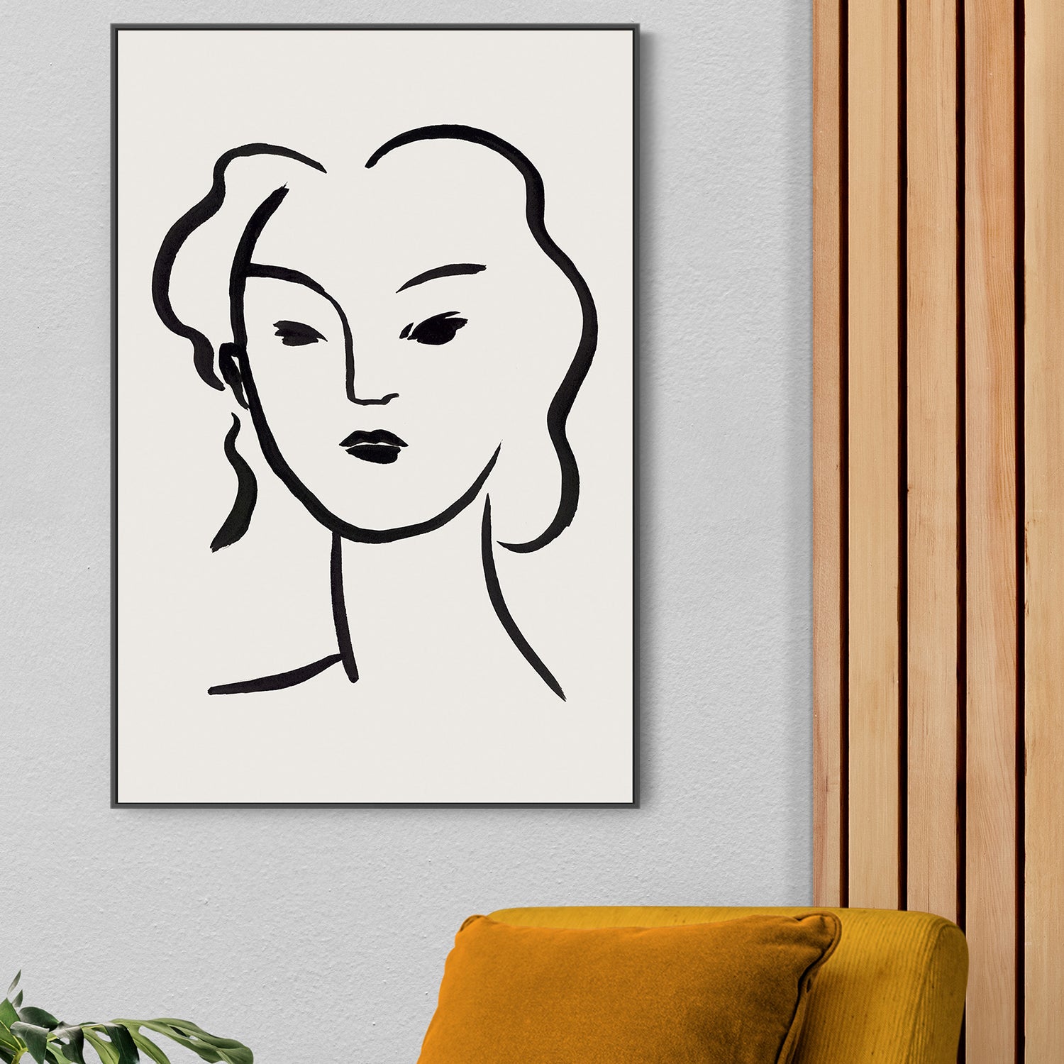 wall-art-print-canvas-poster-framed-Figurative Face, Style C-2