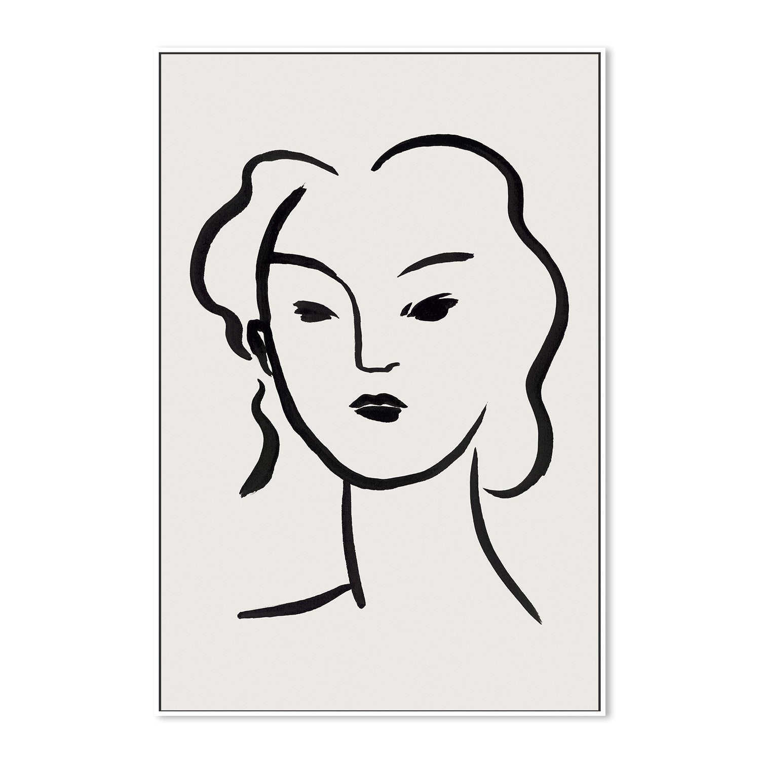 wall-art-print-canvas-poster-framed-Figurative Face, Style C-4