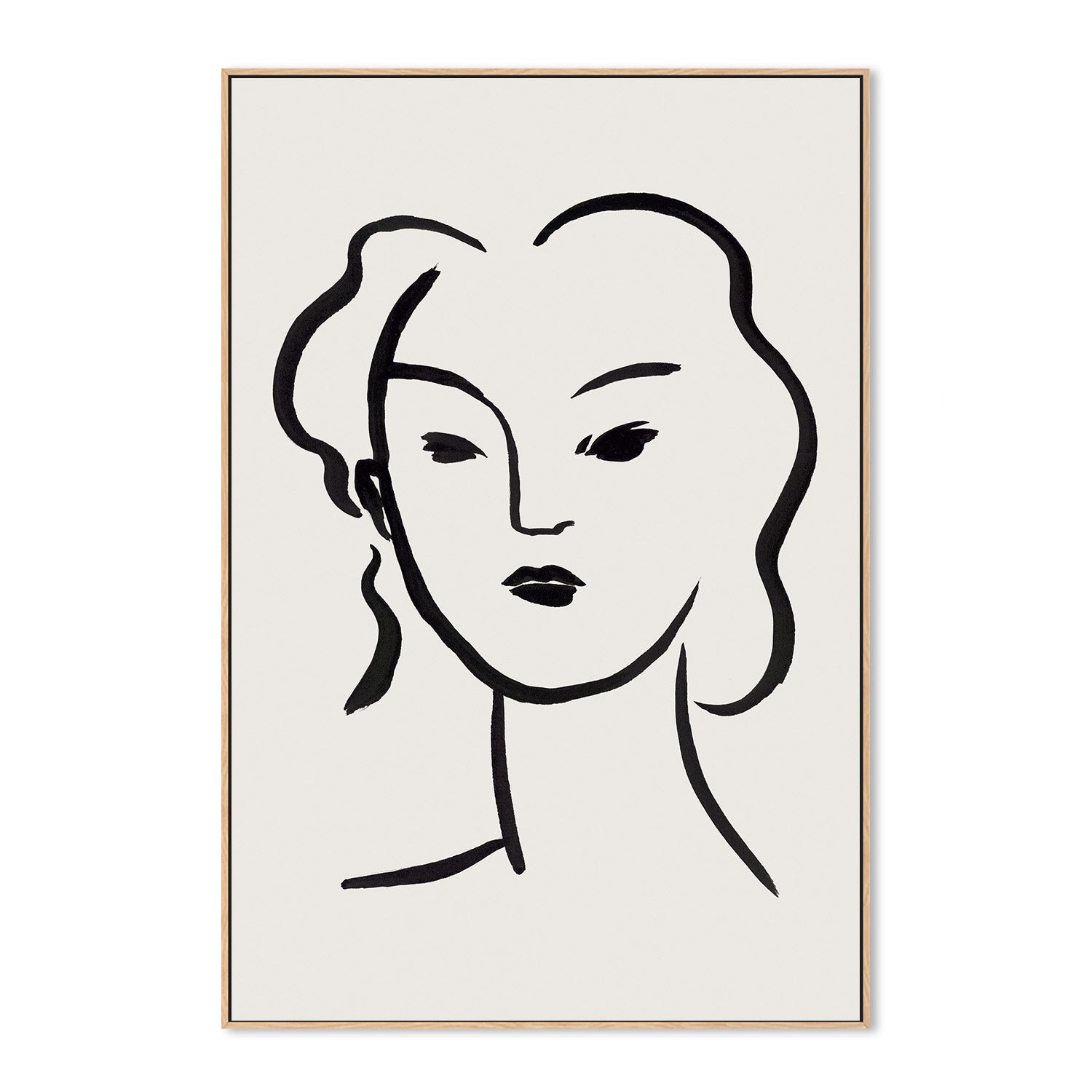 wall-art-print-canvas-poster-framed-Figurative Face, Style C-5