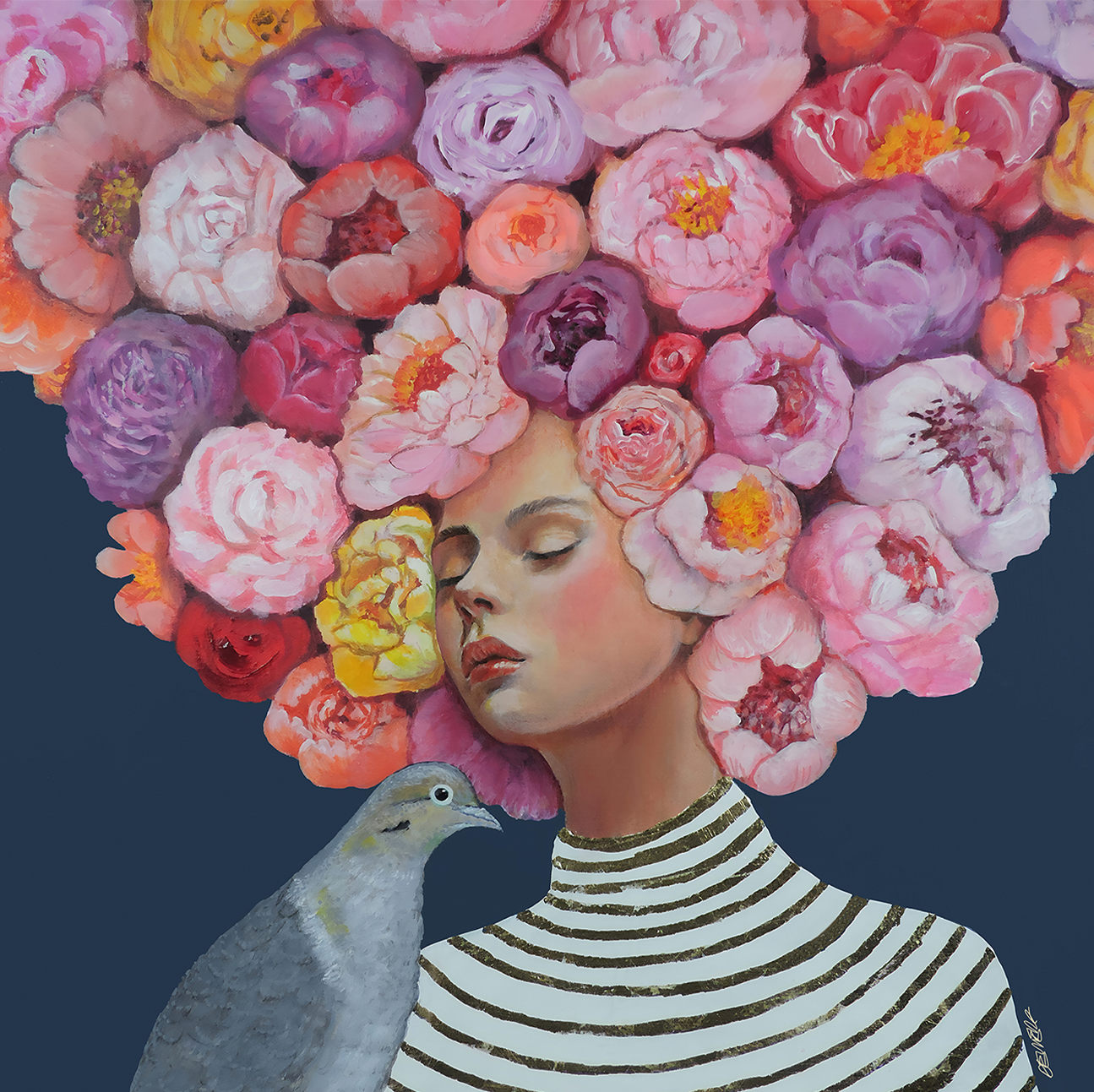 wall-art-print-canvas-poster-framed-Fiori , By Sylvie Demers-1