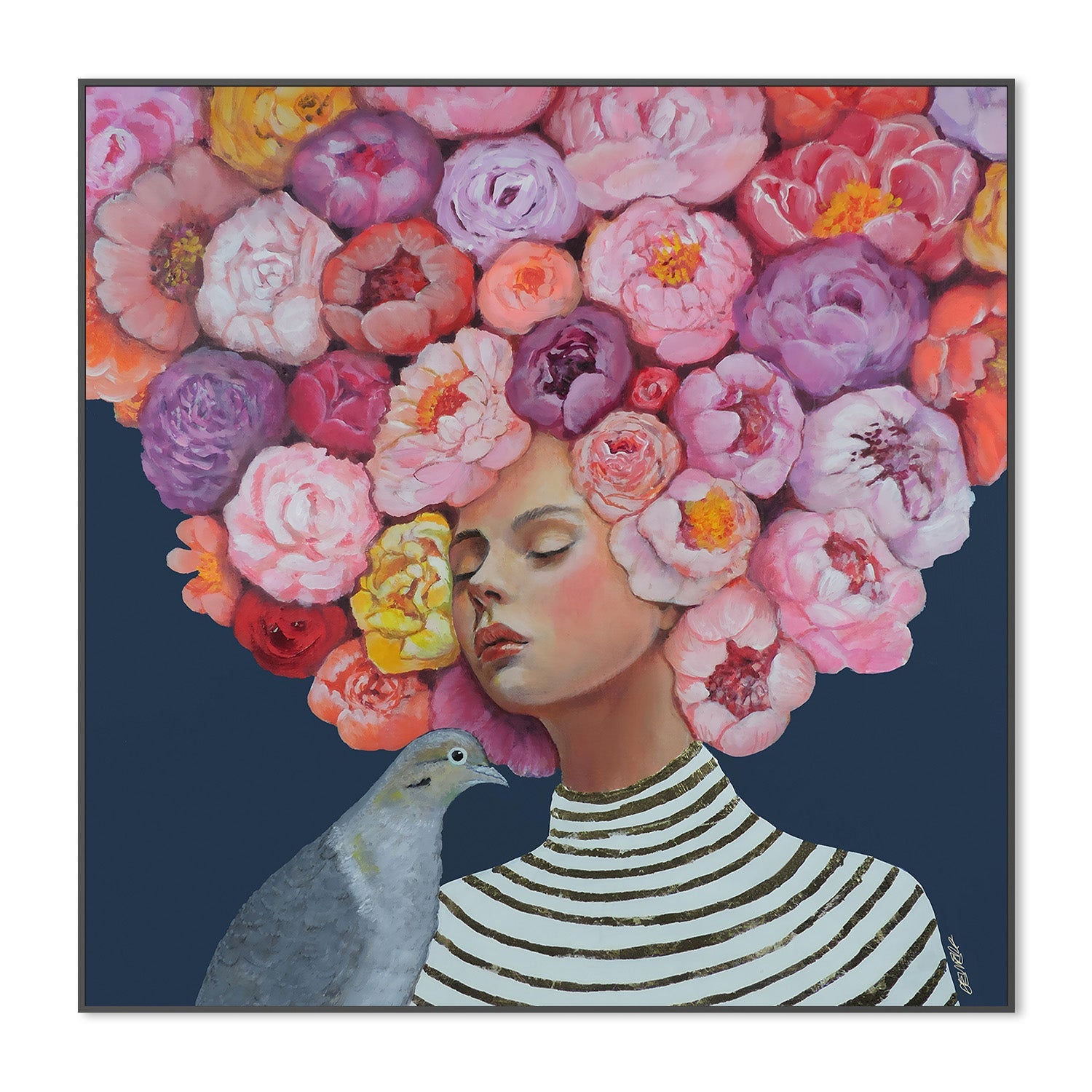 wall-art-print-canvas-poster-framed-Fiori , By Sylvie Demers-3