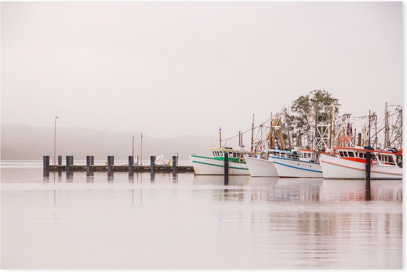 Fishing Trawlers, Yamba, New South Wales , By Kellie Morris Wall Art