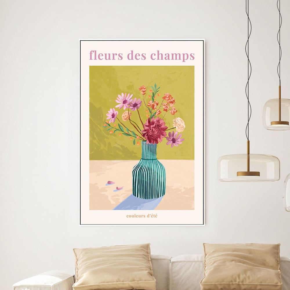wall-art-print-canvas-poster-framed-Fleur Des Champs - Green-2