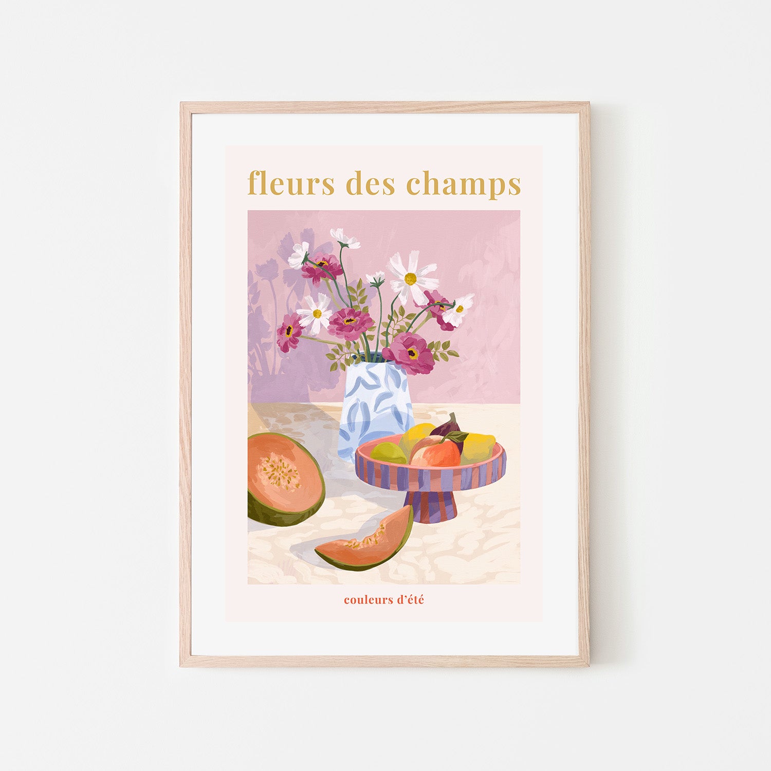 wall-art-print-canvas-poster-framed-Fleur Des Champs - Pink-6