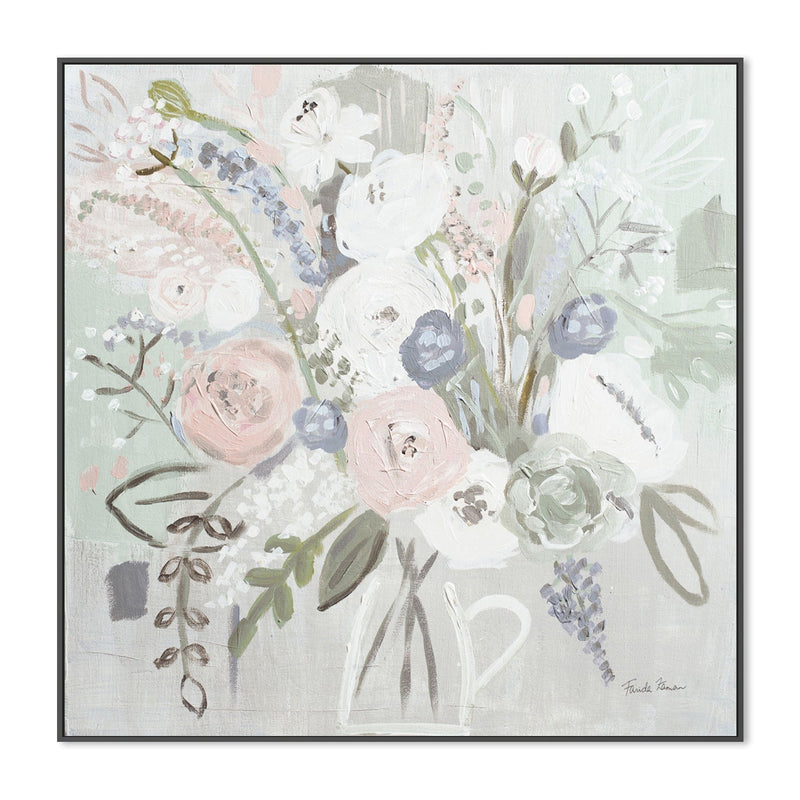wall-art-print-canvas-poster-framed-Floral Elegance Bleached , By Farida Zaman-GIOIA-WALL-ART