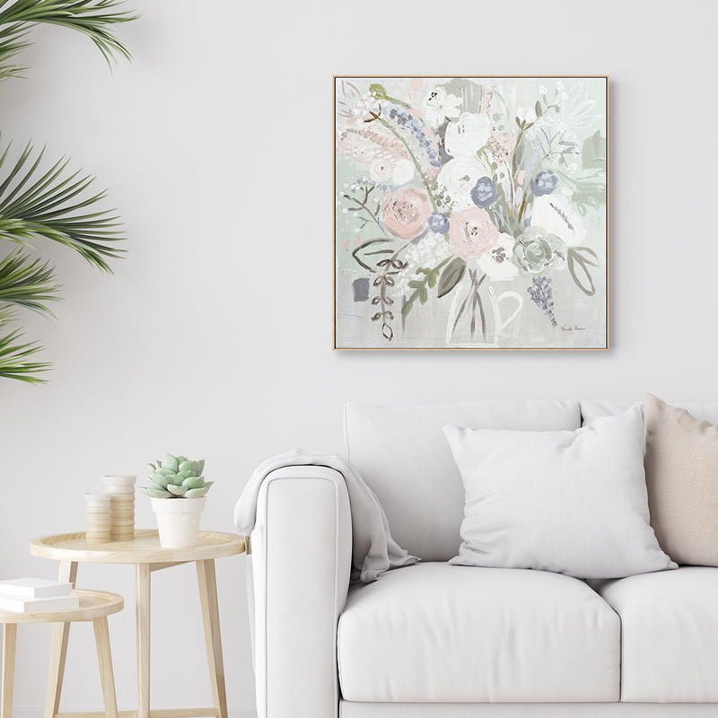 wall-art-print-canvas-poster-framed-Floral Elegance Bleached , By Farida Zaman-GIOIA-WALL-ART