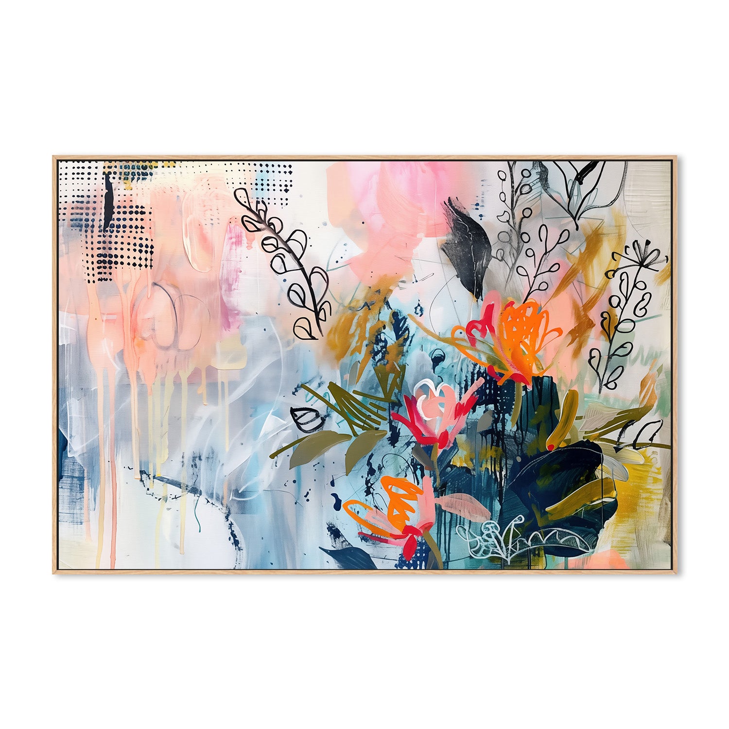 wall-art-print-canvas-poster-framed-Floral Explosion-4