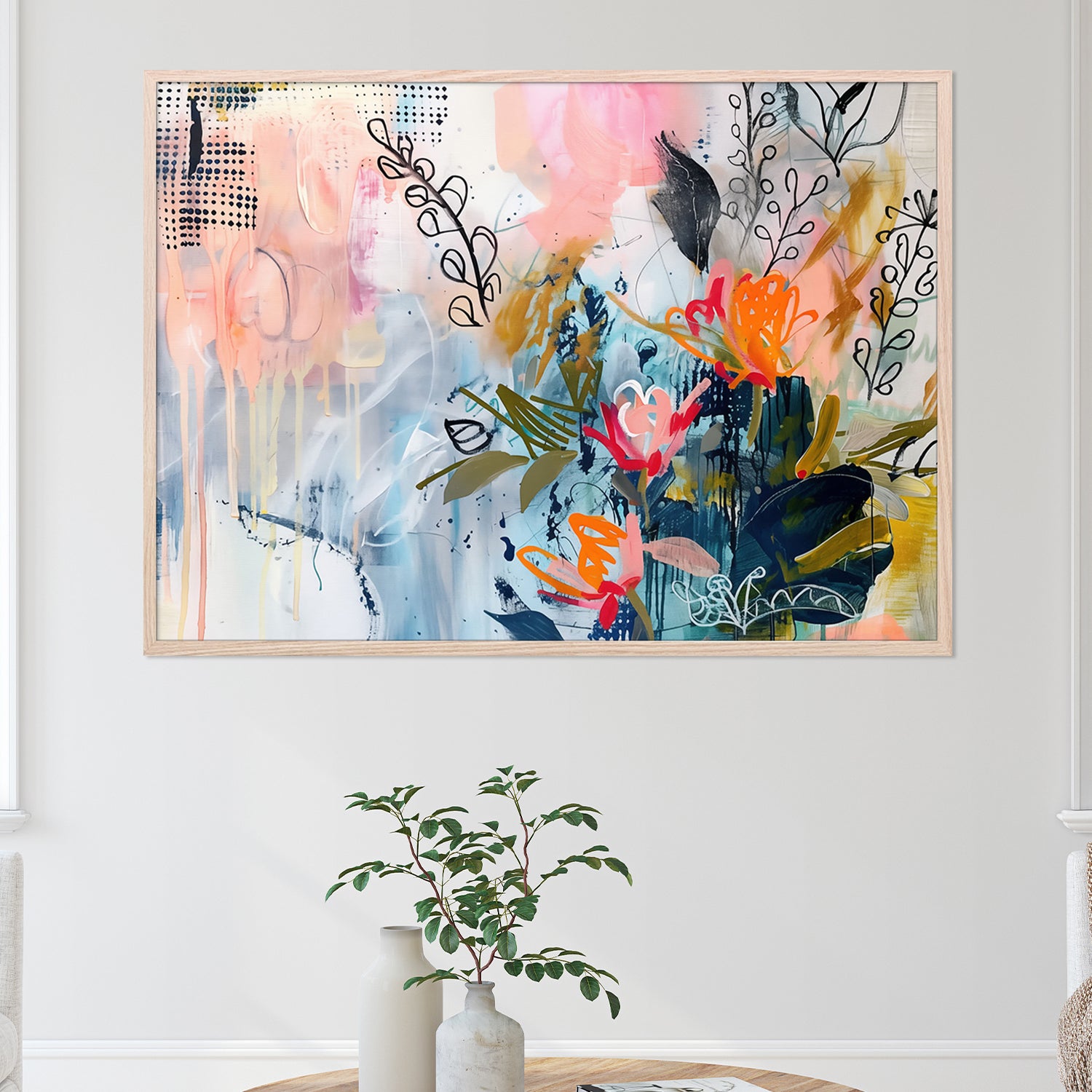 wall-art-print-canvas-poster-framed-Floral Explosion-7