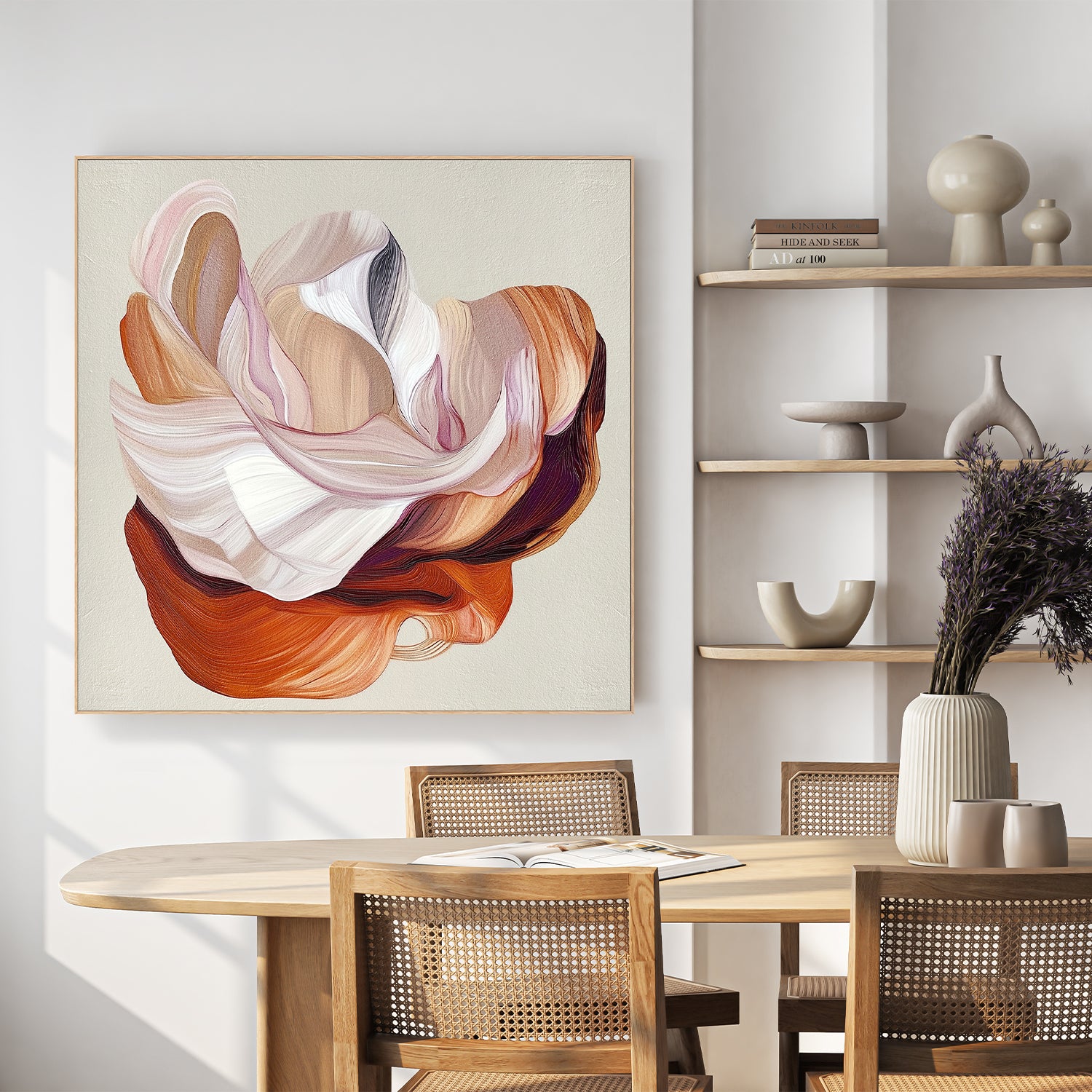 wall-art-print-canvas-poster-framed-Flow Flower, Style B-7