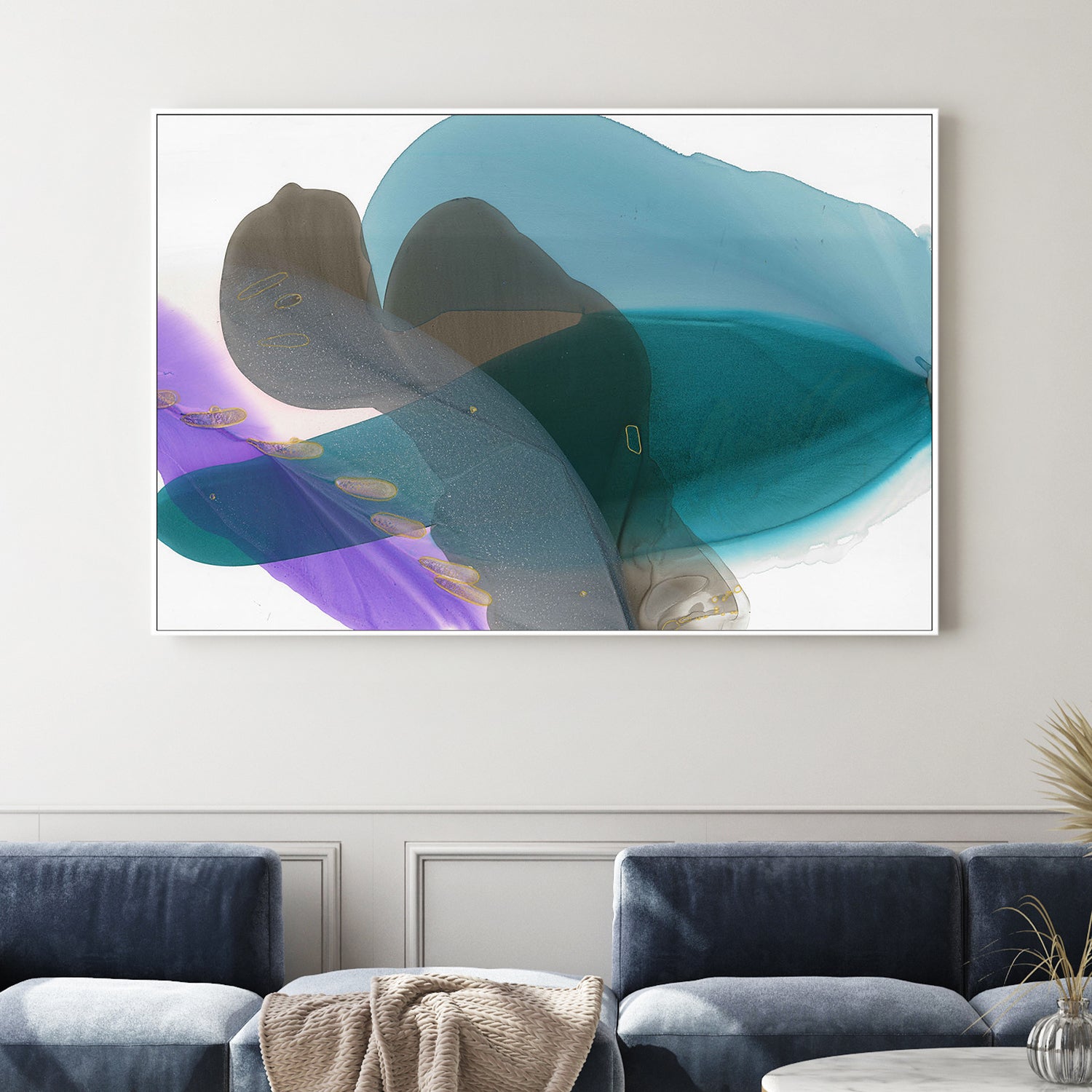 wall-art-print-canvas-poster-framed-Flow of Tranquil Colors-2