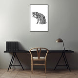 wall-art-print-canvas-poster-framed-Flower Cat, Style A-by-Danushka Abeygoda-Gioia Wall Art