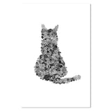 wall-art-print-canvas-poster-framed-Flower Cat, Style B-by-Danushka Abeygoda-Gioia Wall Art