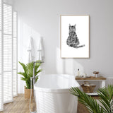 wall-art-print-canvas-poster-framed-Flower Cat, Style B-by-Danushka Abeygoda-Gioia Wall Art