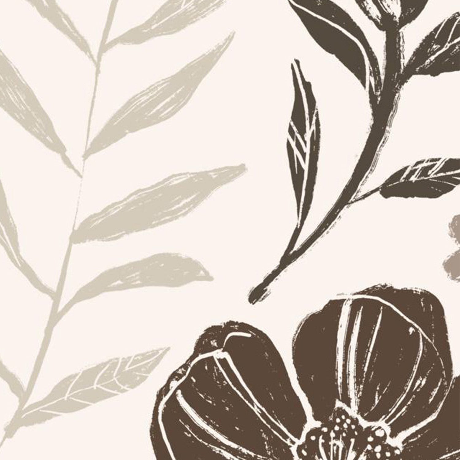 wall-art-print-canvas-poster-framed-Flower Feast, Brown v2, Style A & B, Set Of 2-14