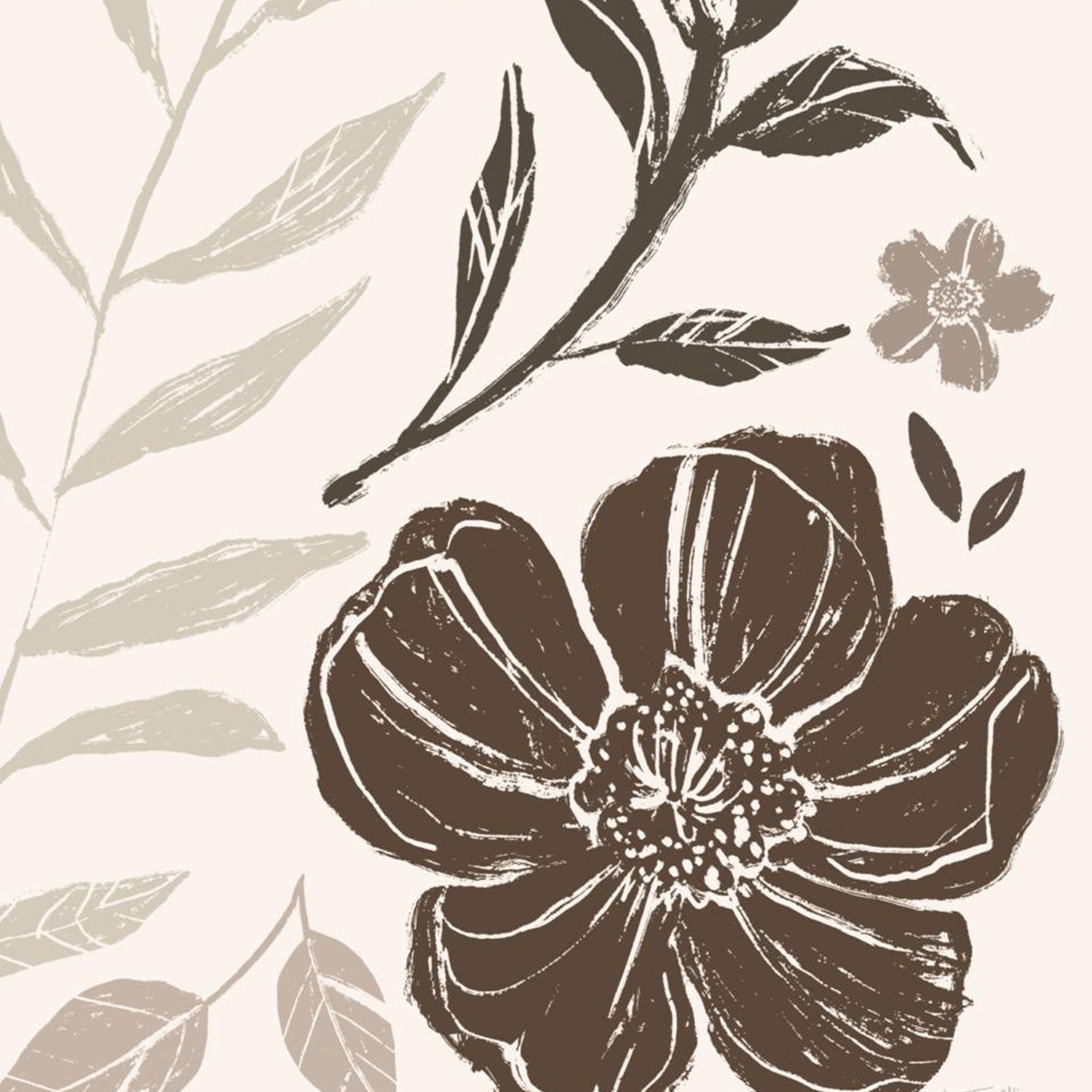 wall-art-print-canvas-poster-framed-Flower Feast, Style A, Brown-11