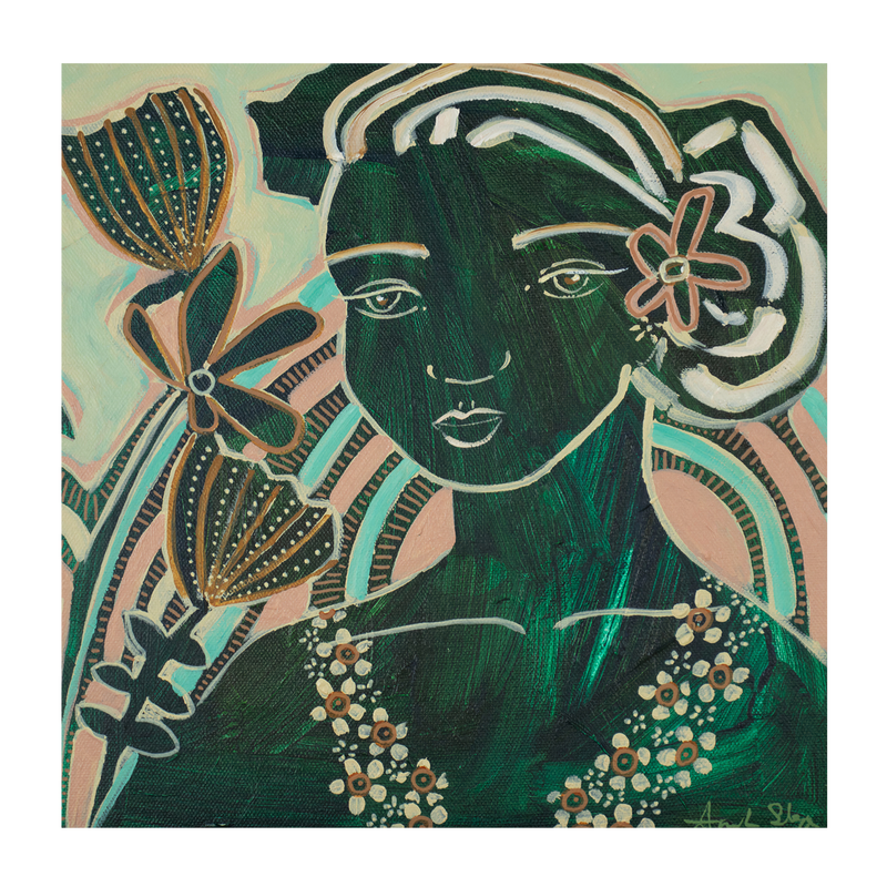 wall-art-print-canvas-poster-framed-Flower Girl , By Amanda Skye-1