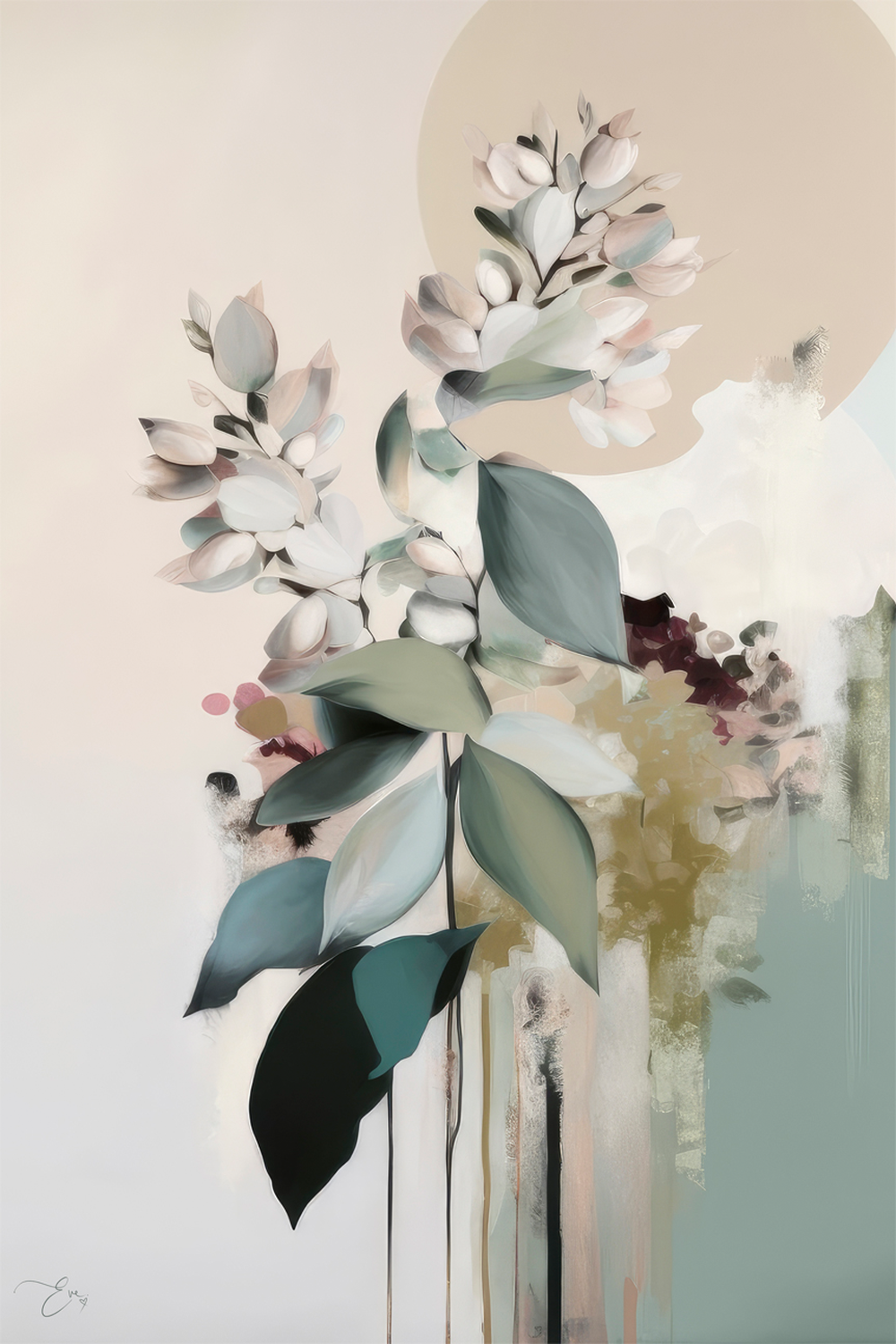 wall-art-print-canvas-poster-framed-Flower Impressions , By Bella Eve-1