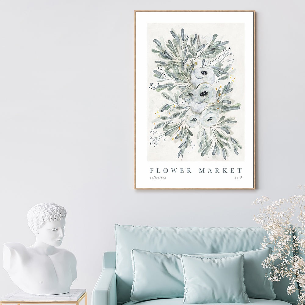 Flower Market, Style C , By Lucrecia Caporale Wall Art Print Framed