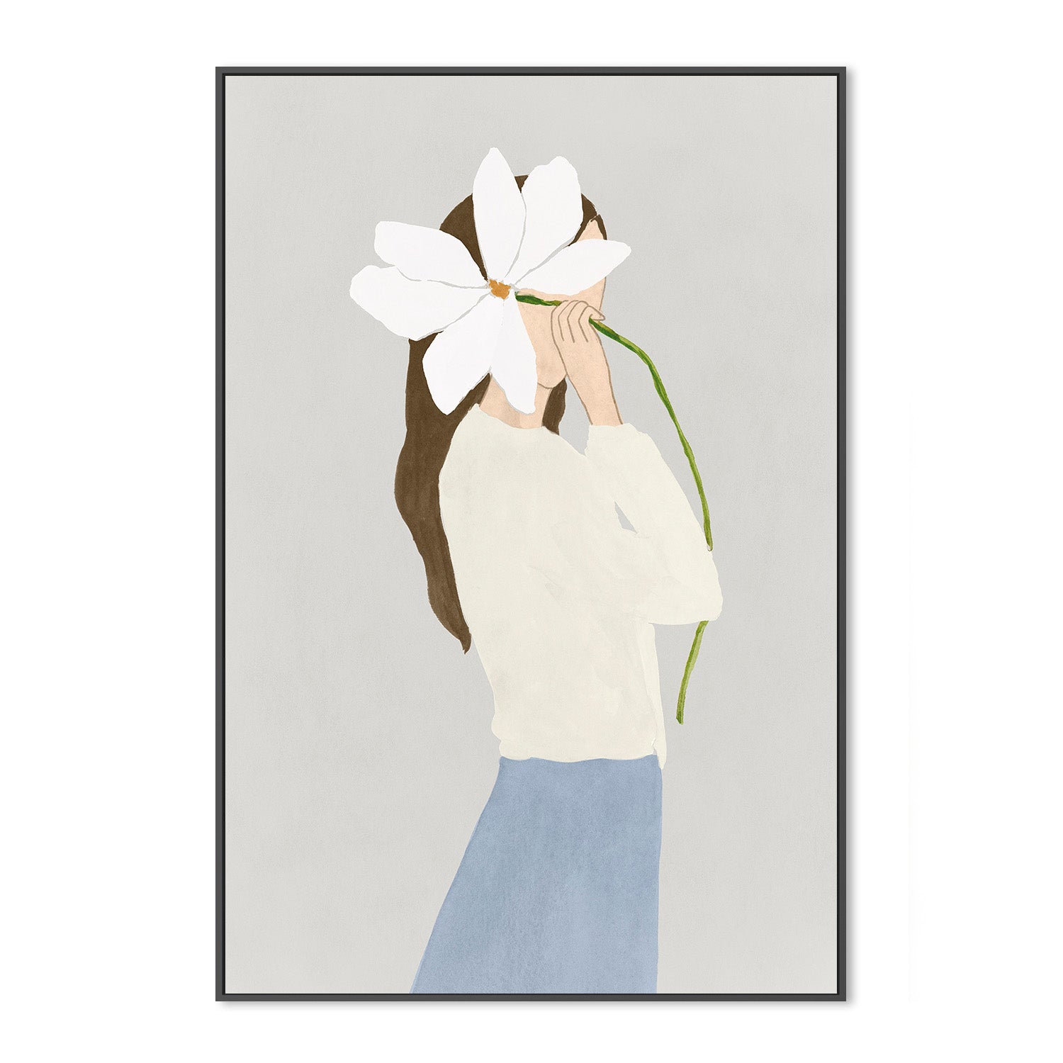 wall-art-print-canvas-poster-framed-Flower Woman, Style A , By Lily K-3