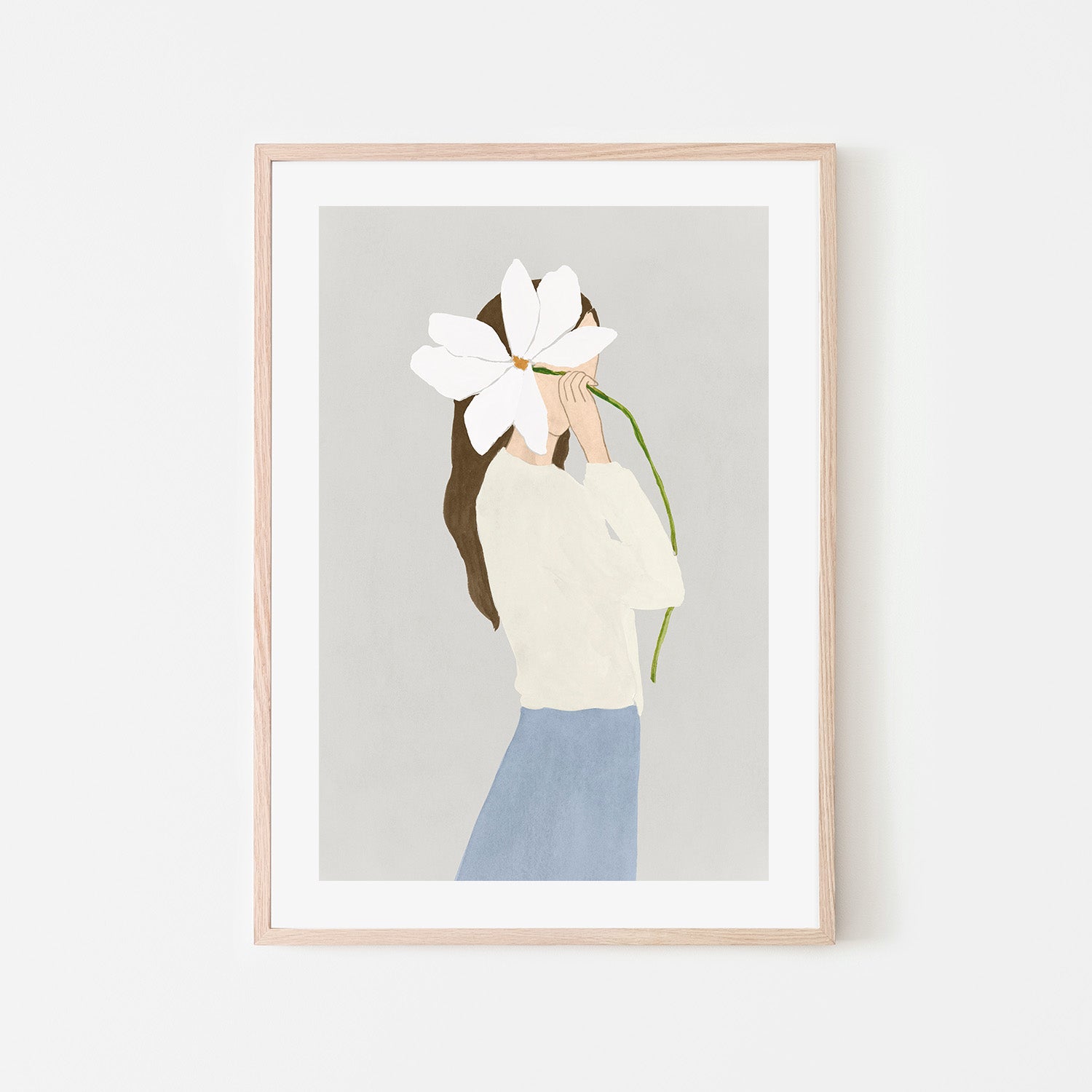 wall-art-print-canvas-poster-framed-Flower Woman, Style A , By Lily K-6