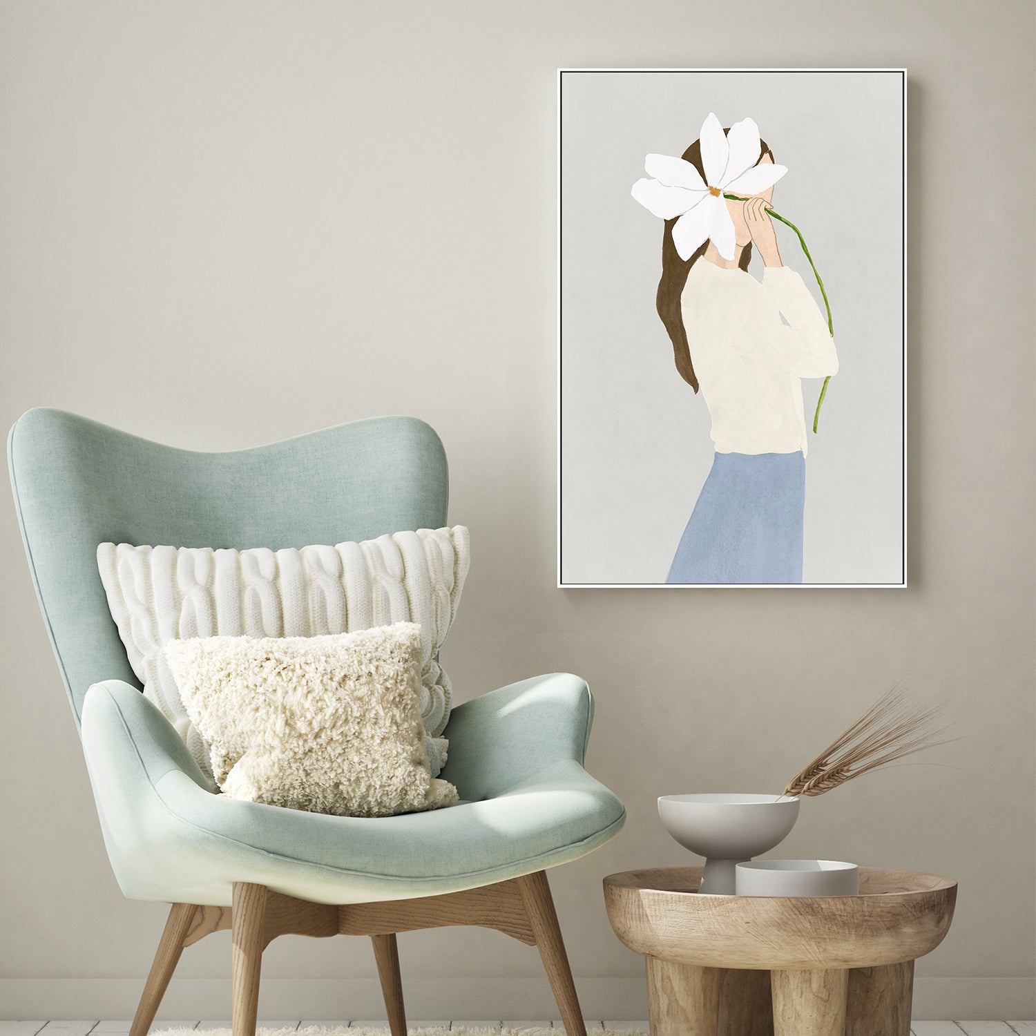 wall-art-print-canvas-poster-framed-Flower Woman, Style A , By Lily K-7