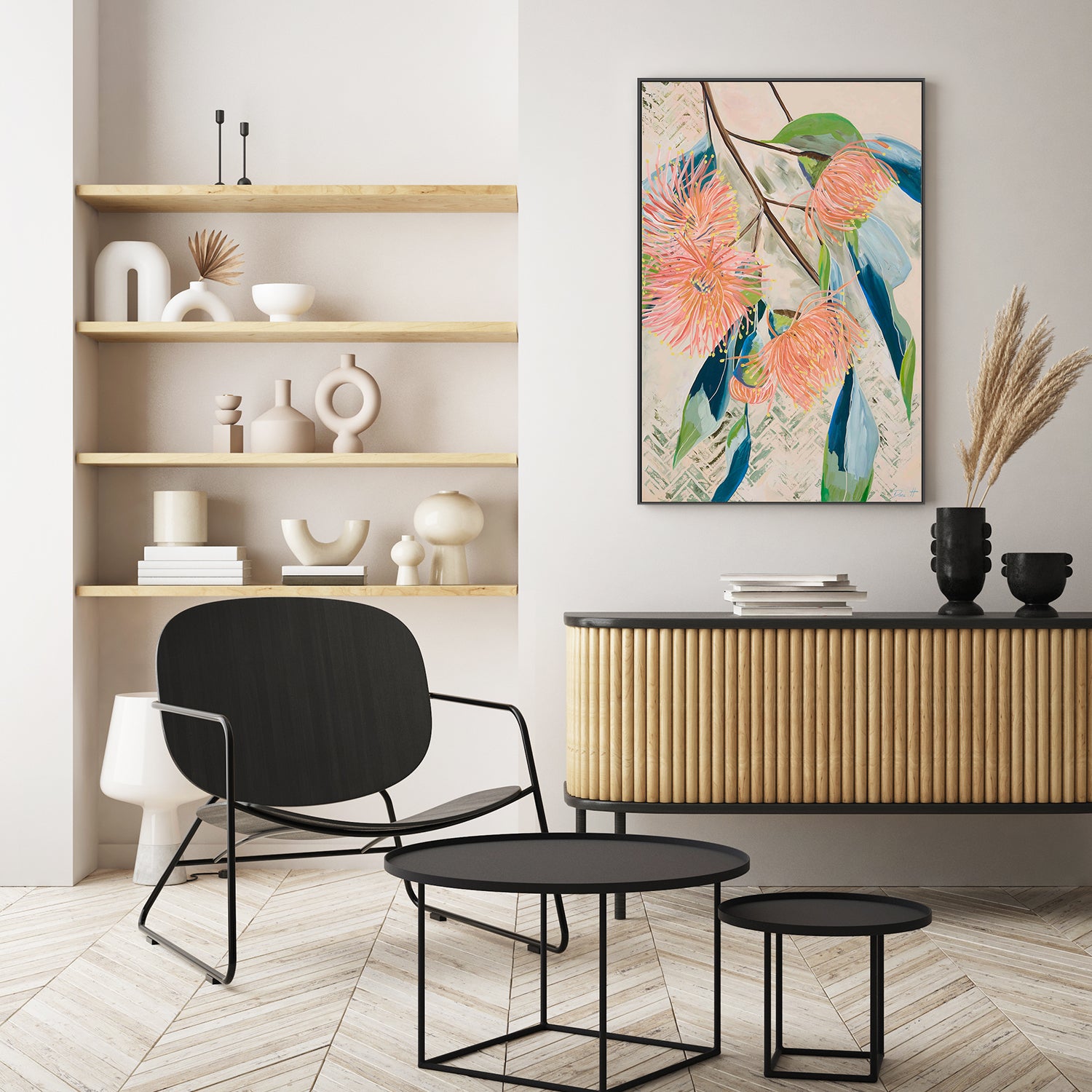 wall-art-print-canvas-poster-framed-Flowering Pastels-7