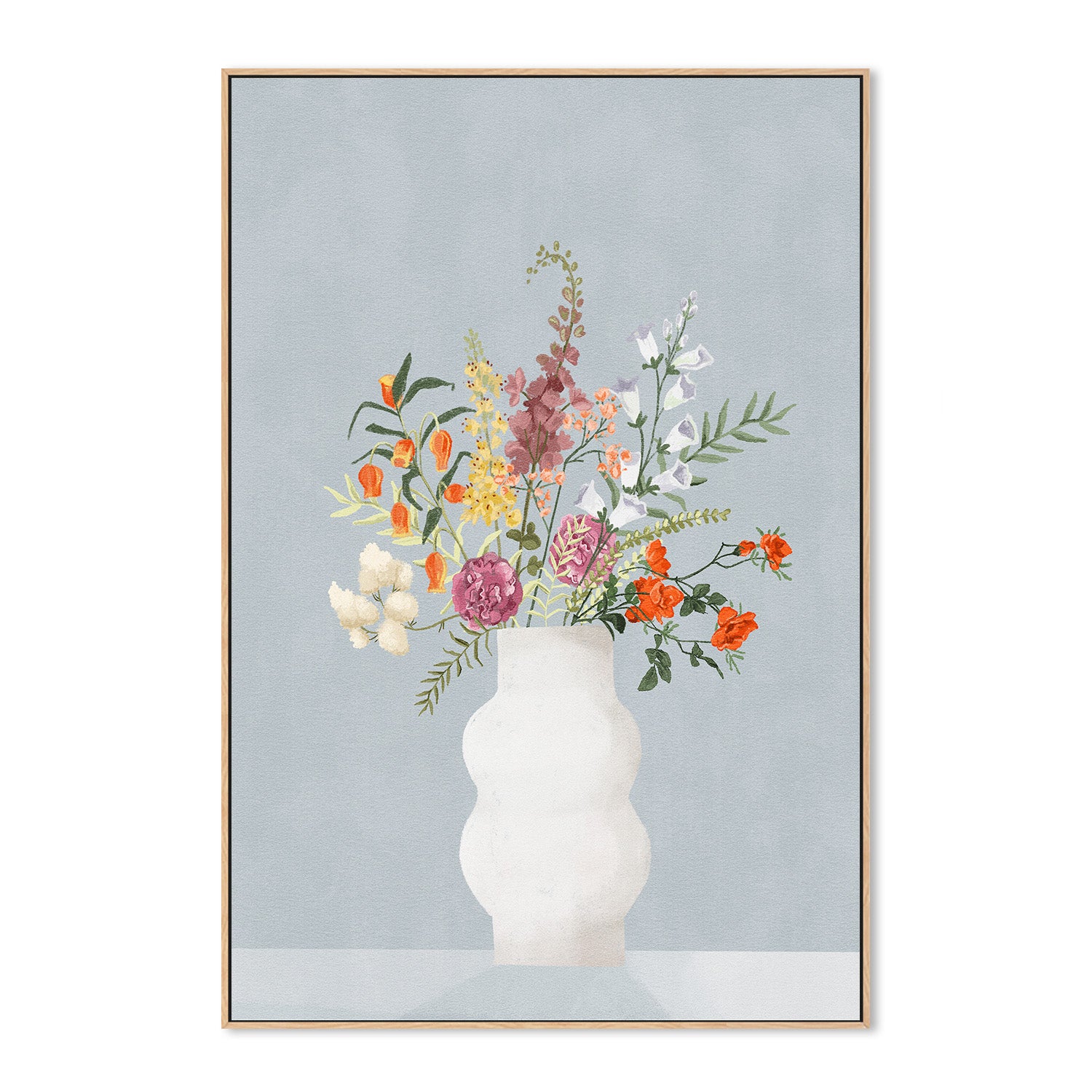 wall-art-print-canvas-poster-framed-Flowers In Vase-4