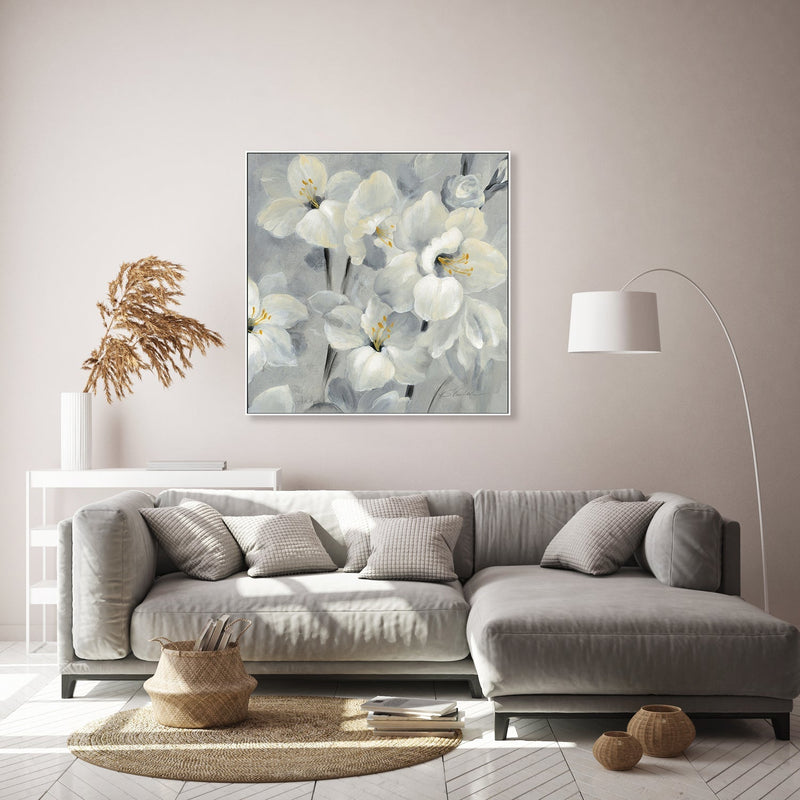 wall-art-print-canvas-poster-framed-Flowers on Grey-by-Silvia Vassileva-Gioia Wall Art