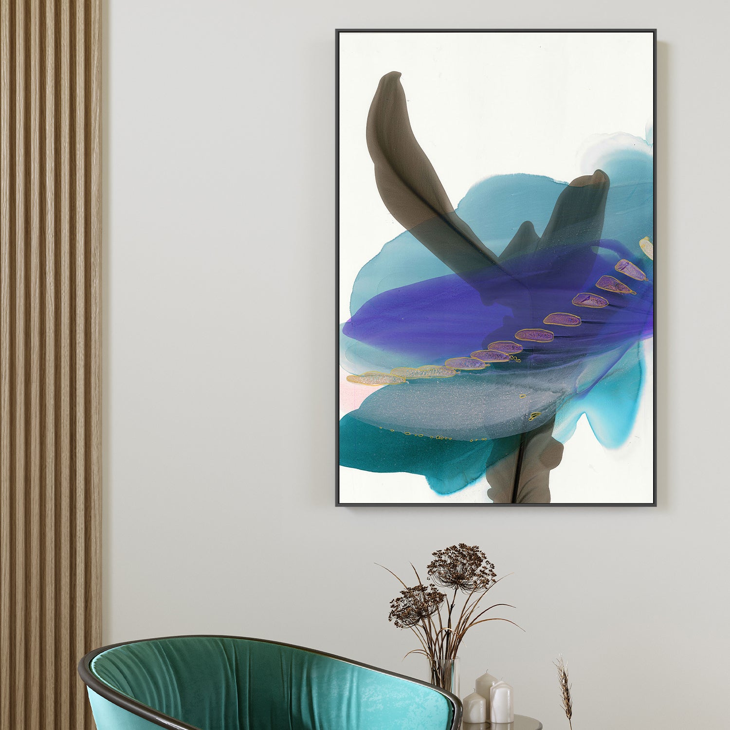 wall-art-print-canvas-poster-framed-Flowing Colors and Organic Forms-2