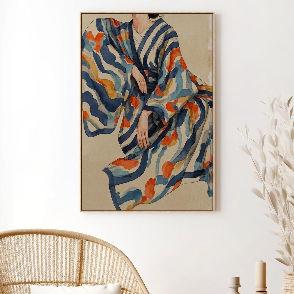 wall-art-print-canvas-poster-framed-Flowing Kimono Patterns-7